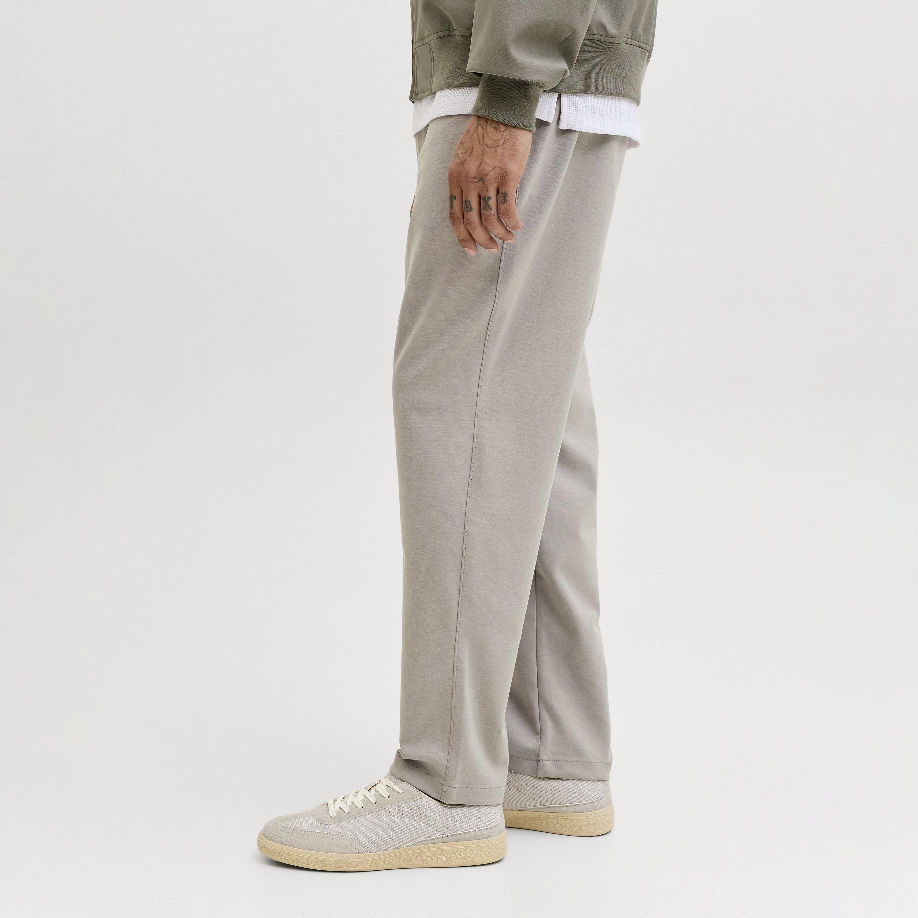 Jack & Jones Plain Mid-Rise Elasticated Drawstring Waist Men's Trousers-men-clothing-bottoms-trousersandchinos-trousers-image-5
