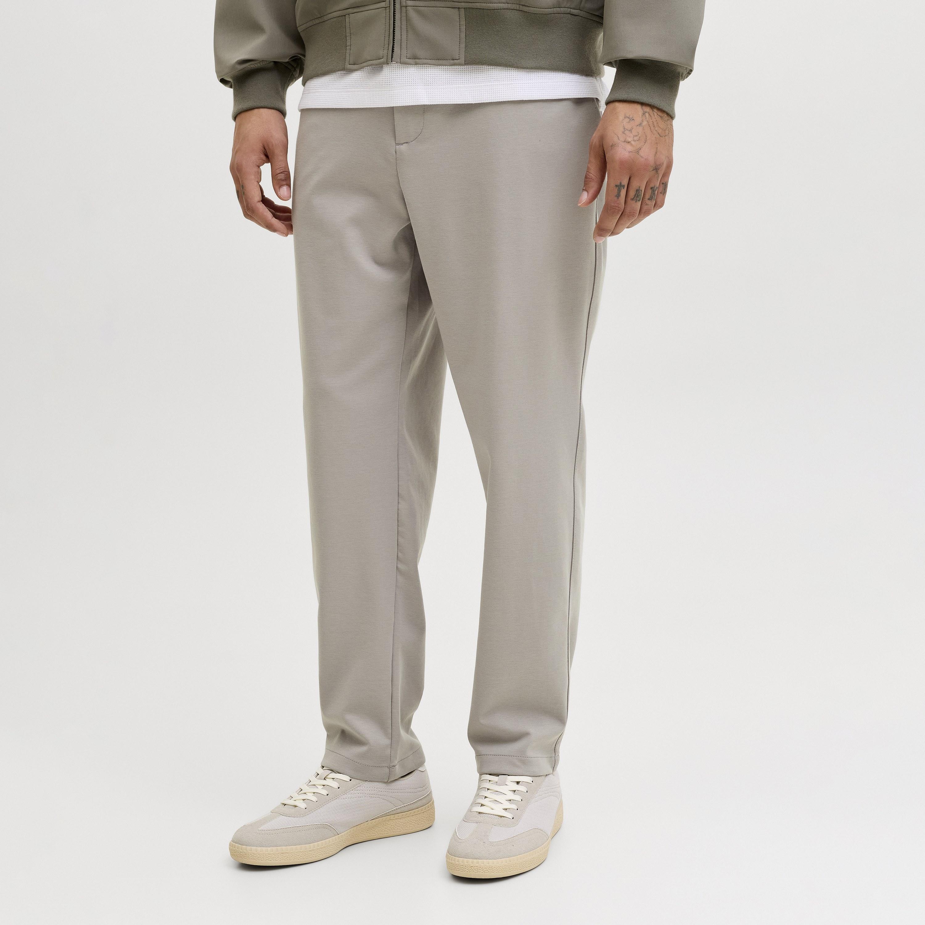 Jack & Jones Plain Mid-Rise Elasticated Drawstring Waist Men's Trousers-men-clothing-bottoms-trousersandchinos-trousers-image-6