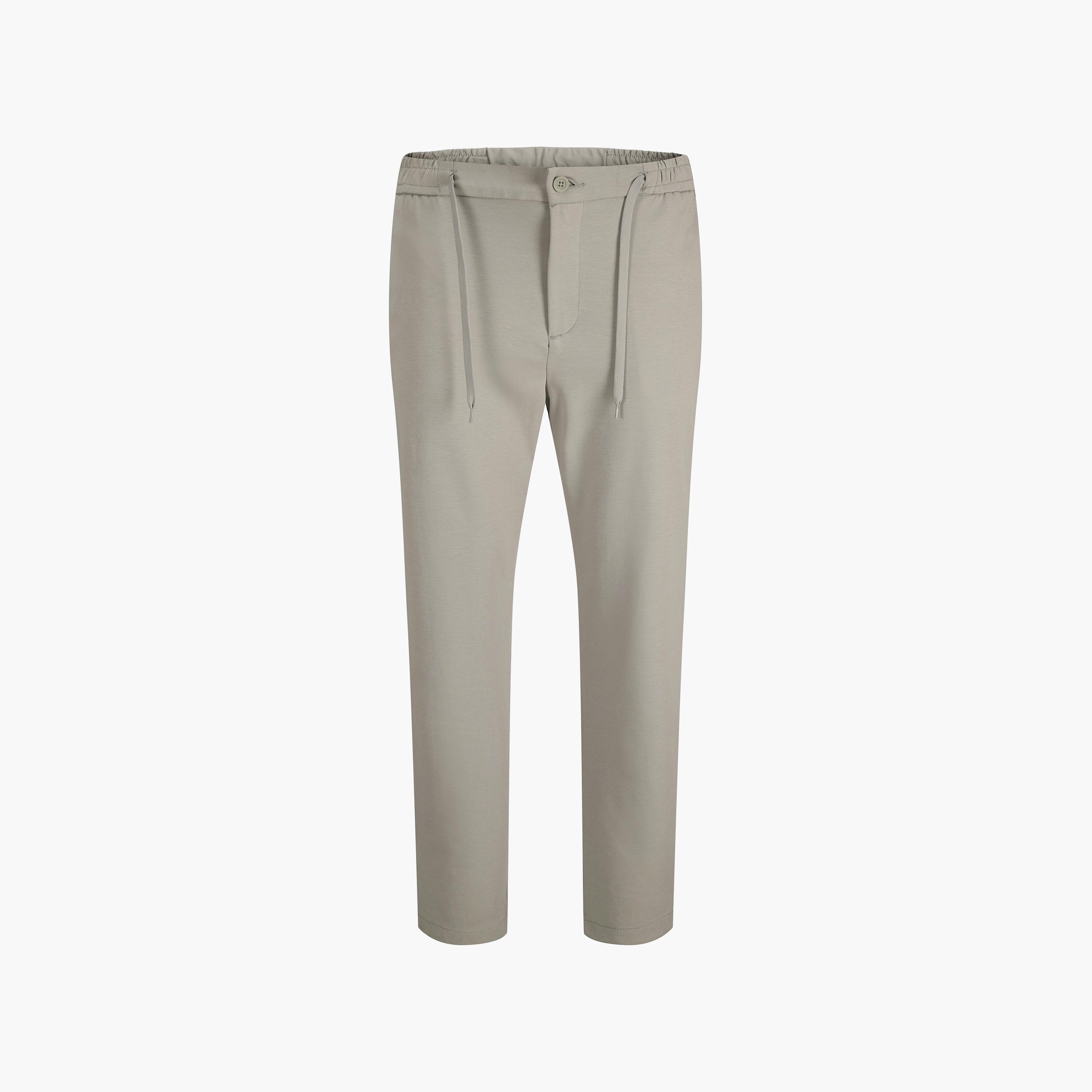 Jack & Jones Plain Mid-Rise Elasticated Drawstring Waist Men's Trousers-men-clothing-bottoms-trousersandchinos-trousers-image-7