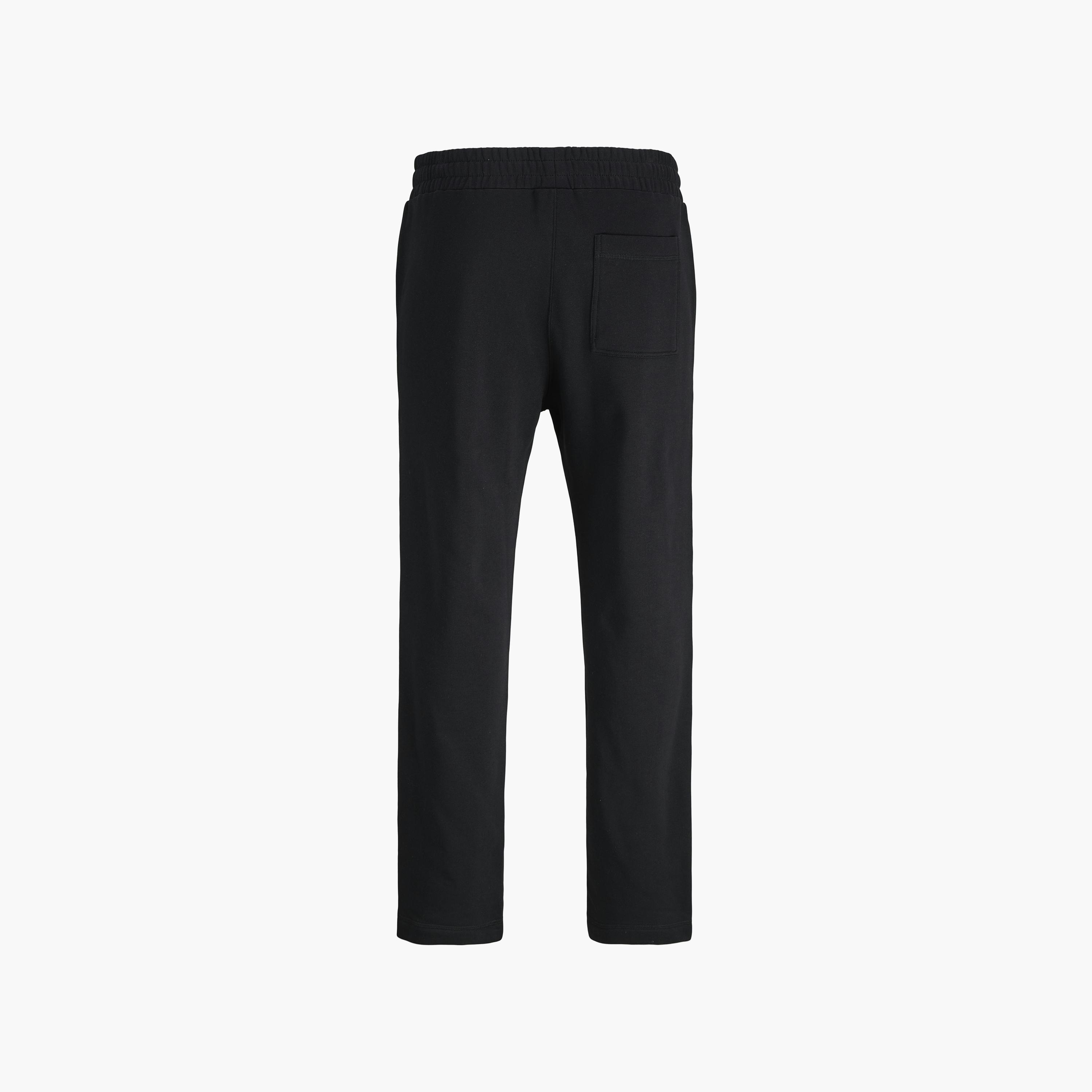 بنطلون رياضي رجالي سادة بخصر متوسط الارتفاع برباط من جاك آند جونز-men-clothing-joggers-image-8