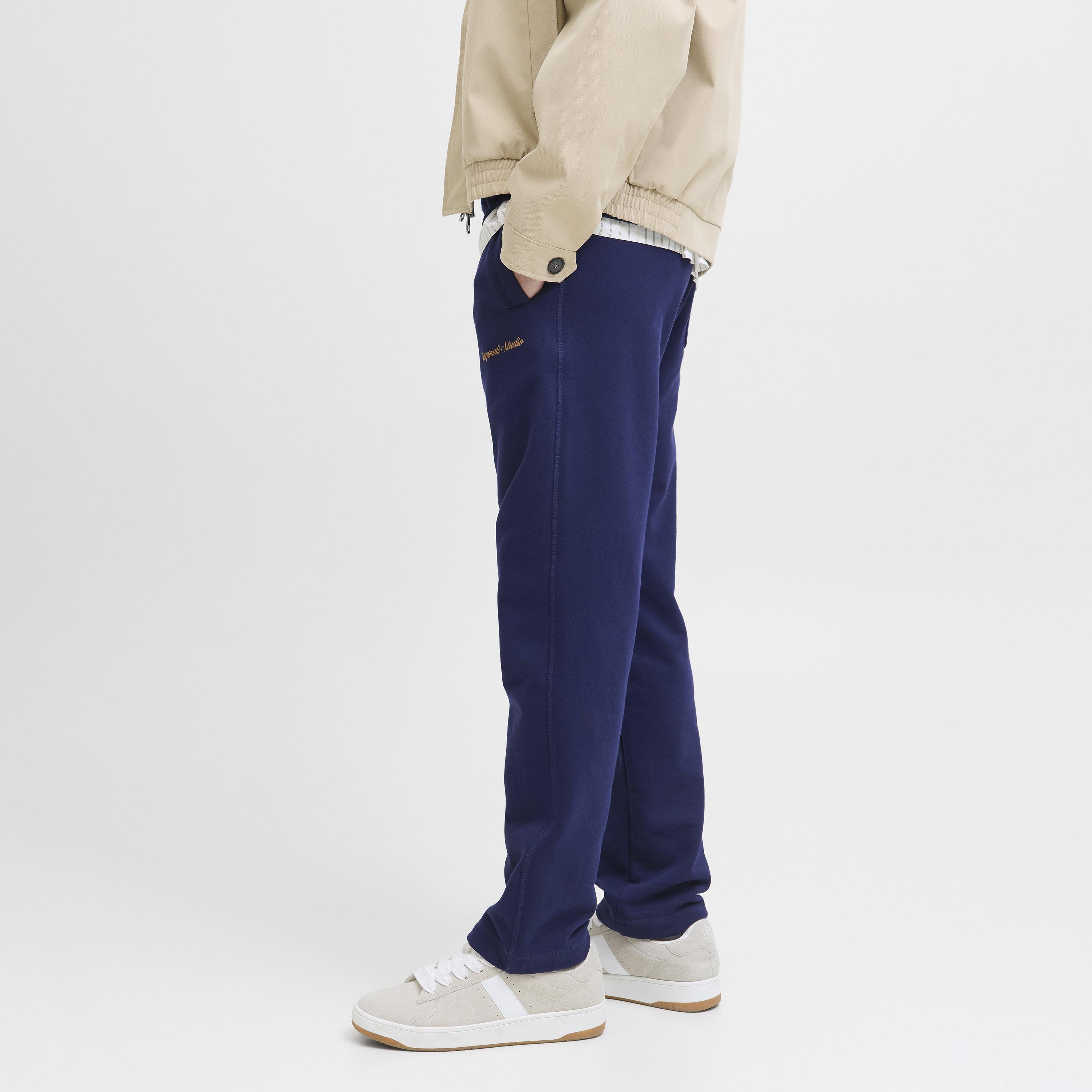 Jack & Jones Plain Mid-Rise Elasticated Drawstring Waist Men's Sweatpants-men-clothing-bottoms-joggers-image-5