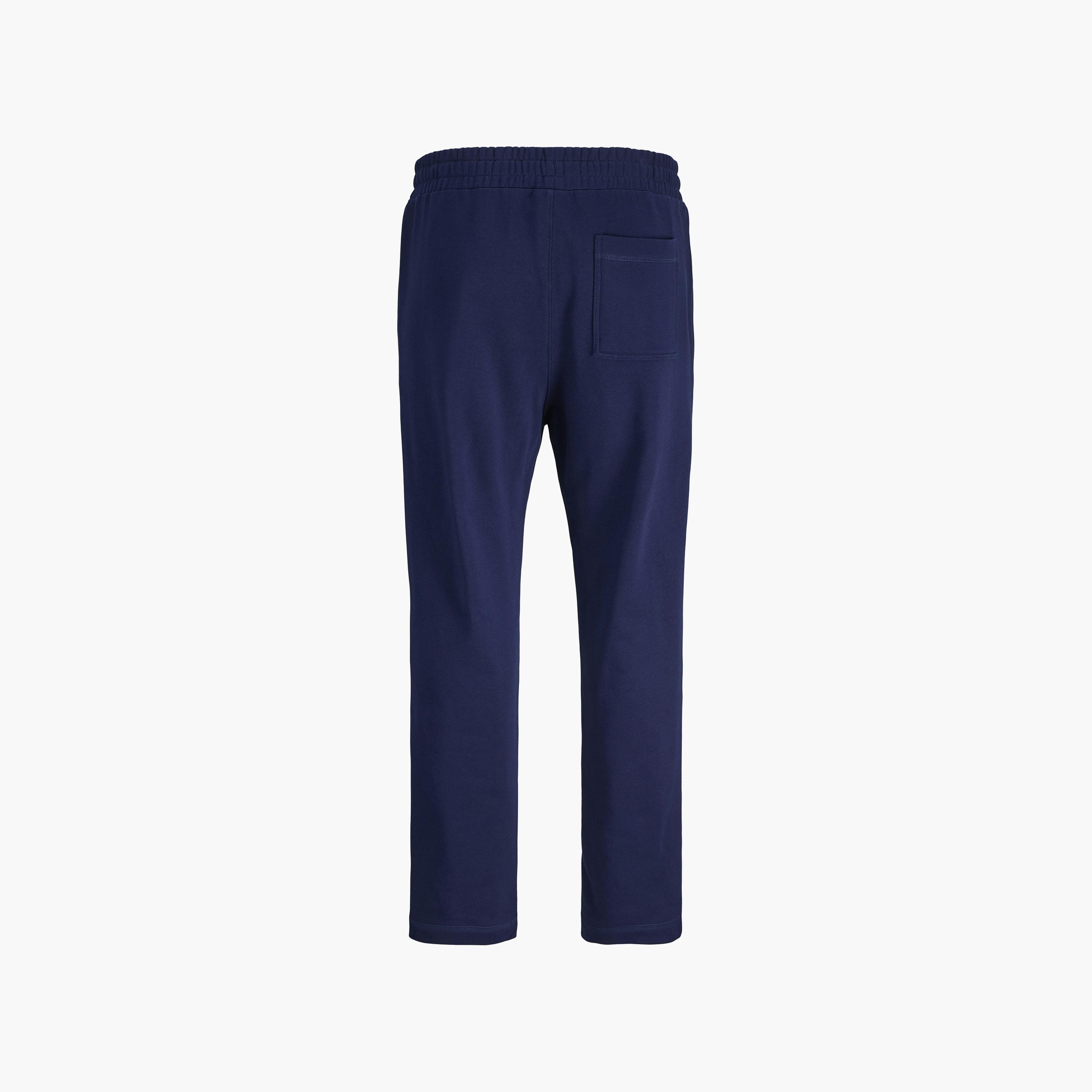 Jack & Jones Plain Mid-Rise Elasticated Drawstring Waist Men's Sweatpants-men-clothing-bottoms-joggers-image-7