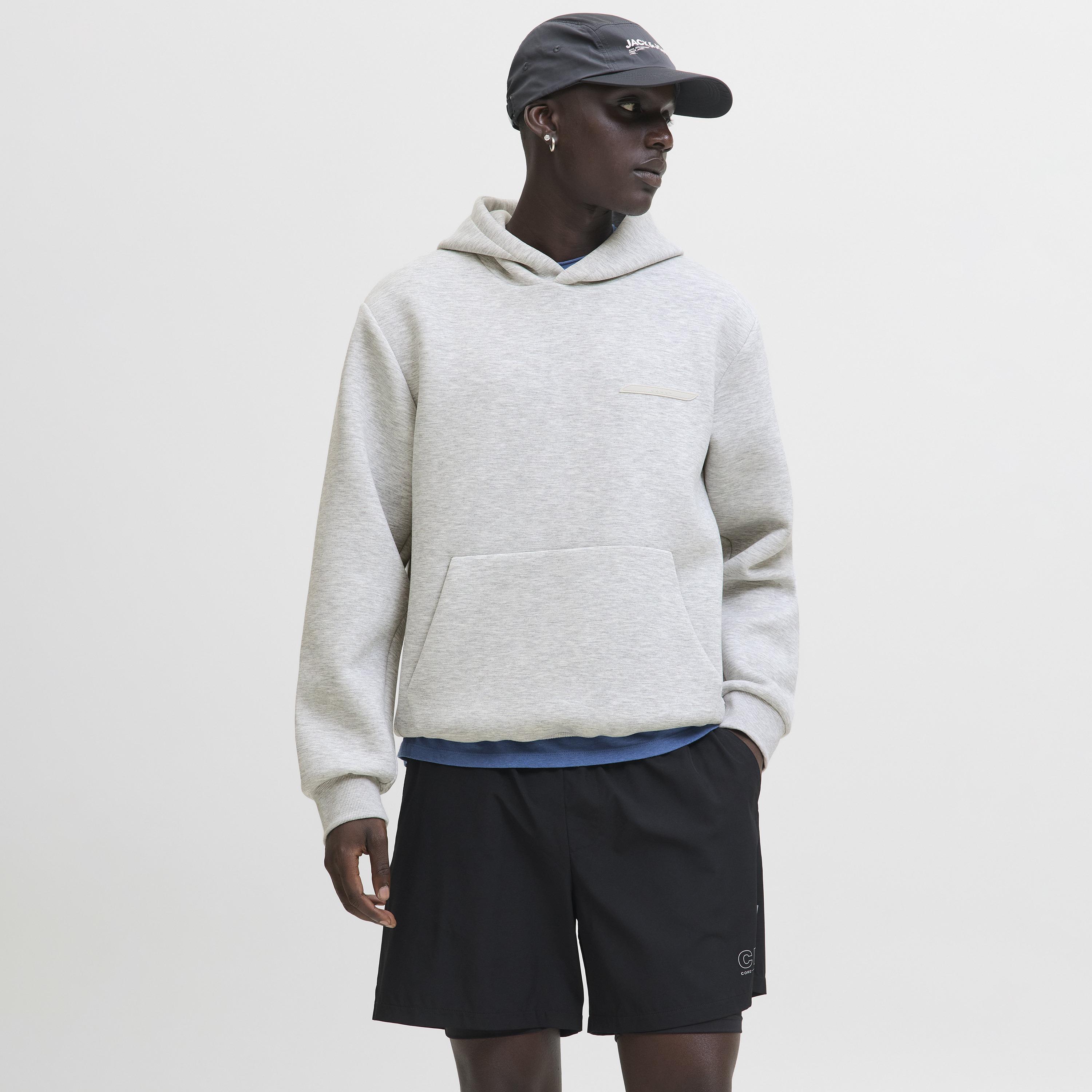 كنزة صوفية رجالية سادة بقلنسوة وأكمام طويلة من جاك ان جونز-men-winterwear-hoodiesandsweatshirts-image-1