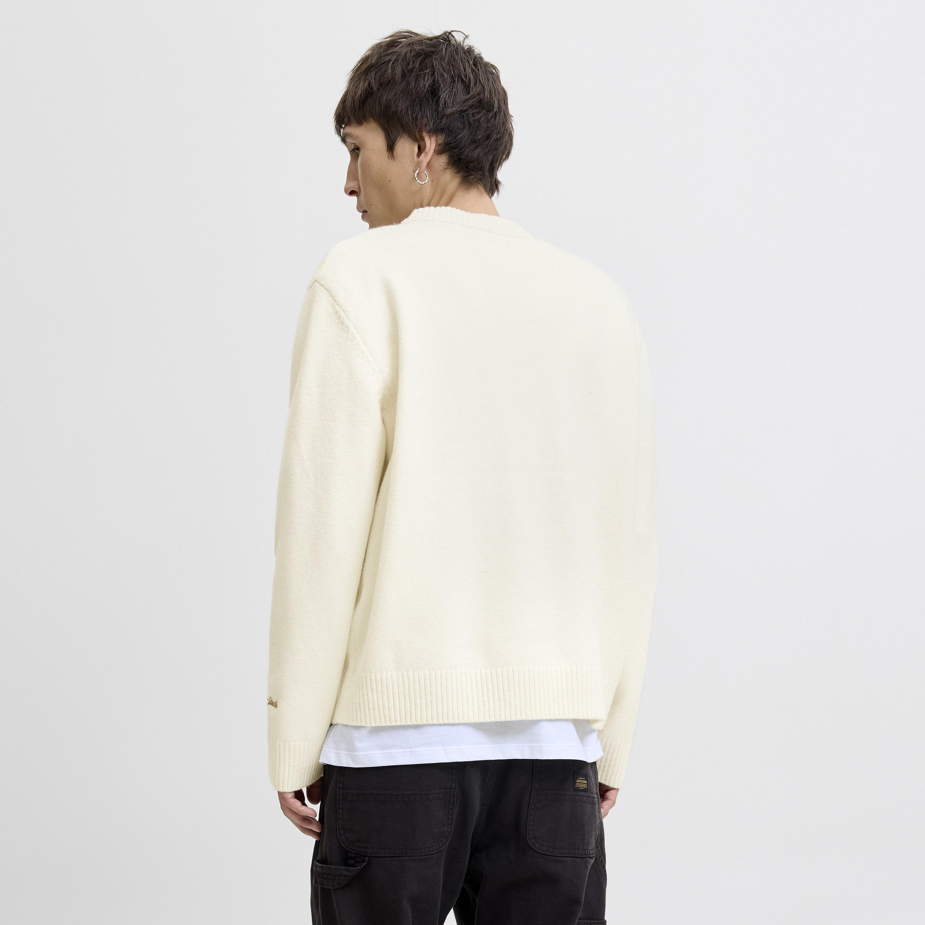 Jack & Jones Plain Crew Neck Long Sleeves Men's Pullover-men-clothing-sweatersandpullovers-image-4