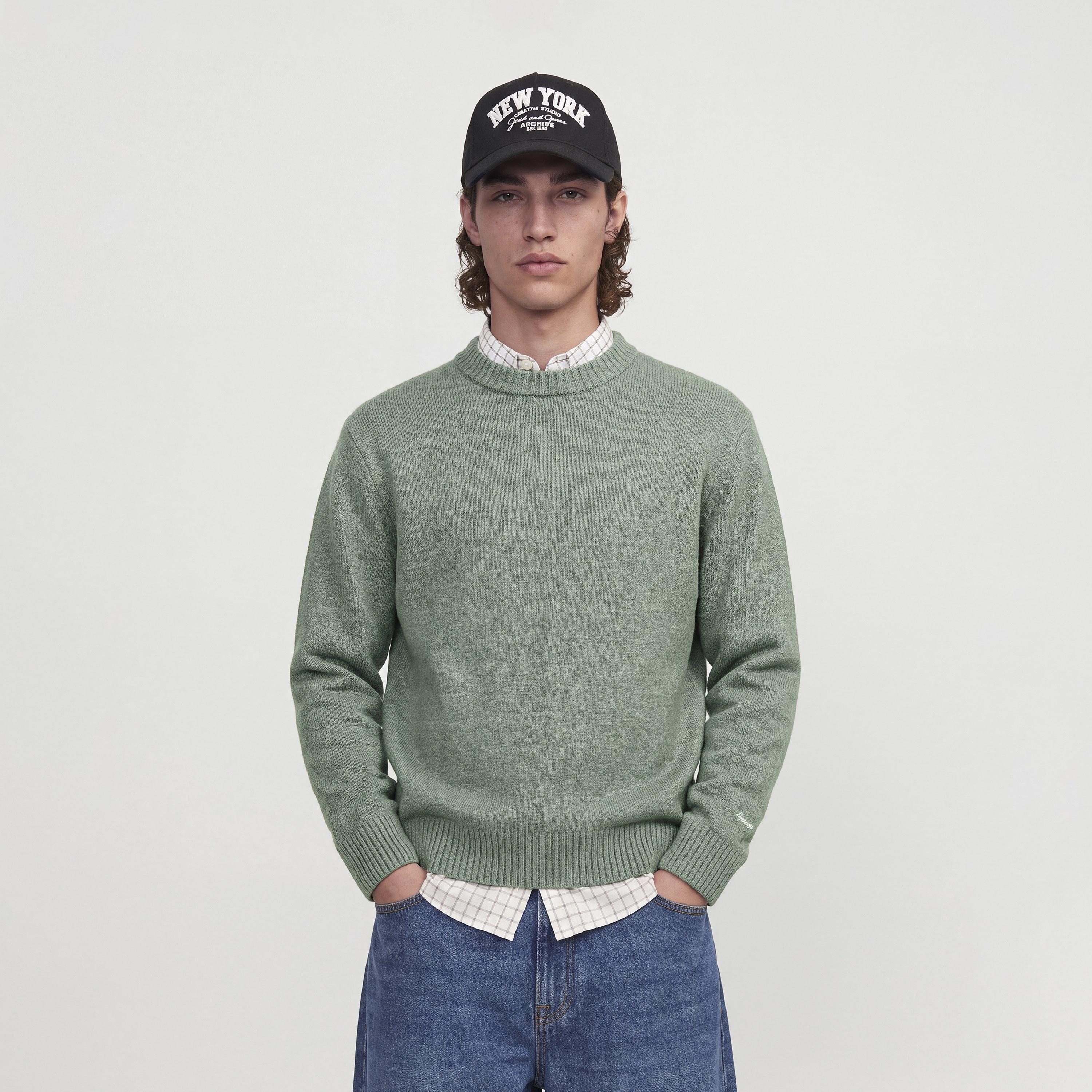 Jack & Jones Plain Crew Neck Long Sleeves Men's Pullover-men-clothing-sweatersandpullovers-image-1