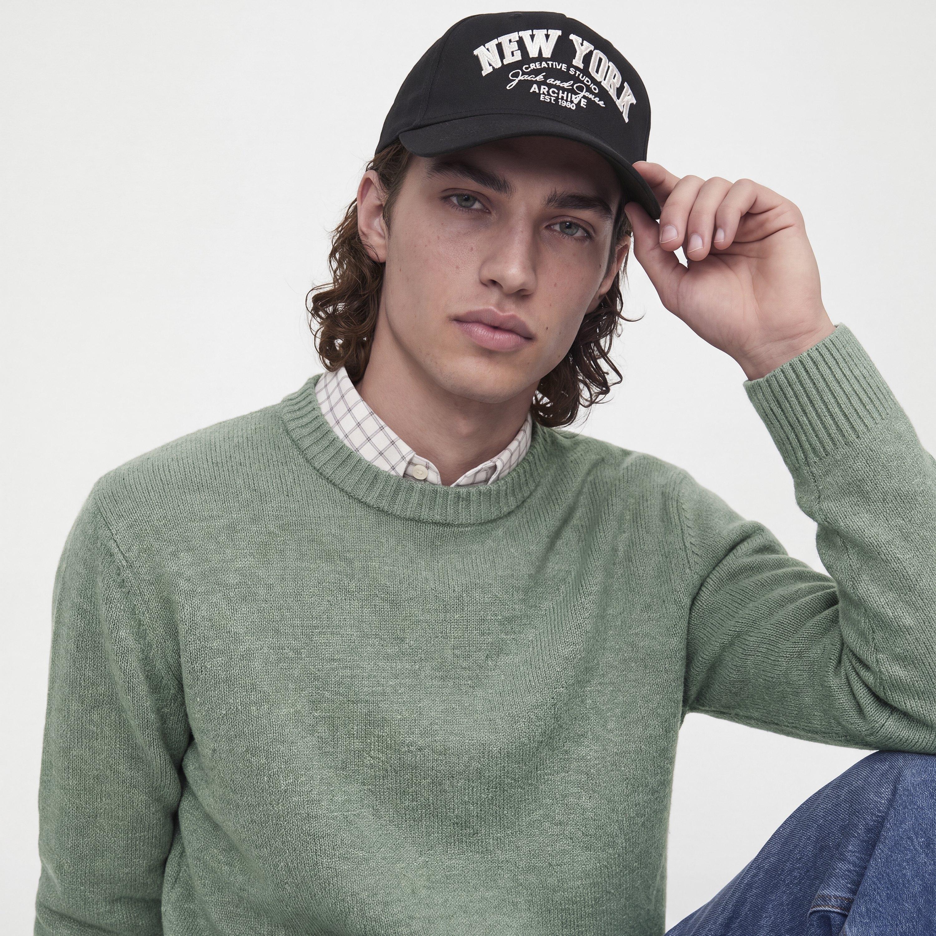 Jack & Jones Plain Crew Neck Long Sleeves Men's Pullover-men-clothing-sweatersandpullovers-image-4