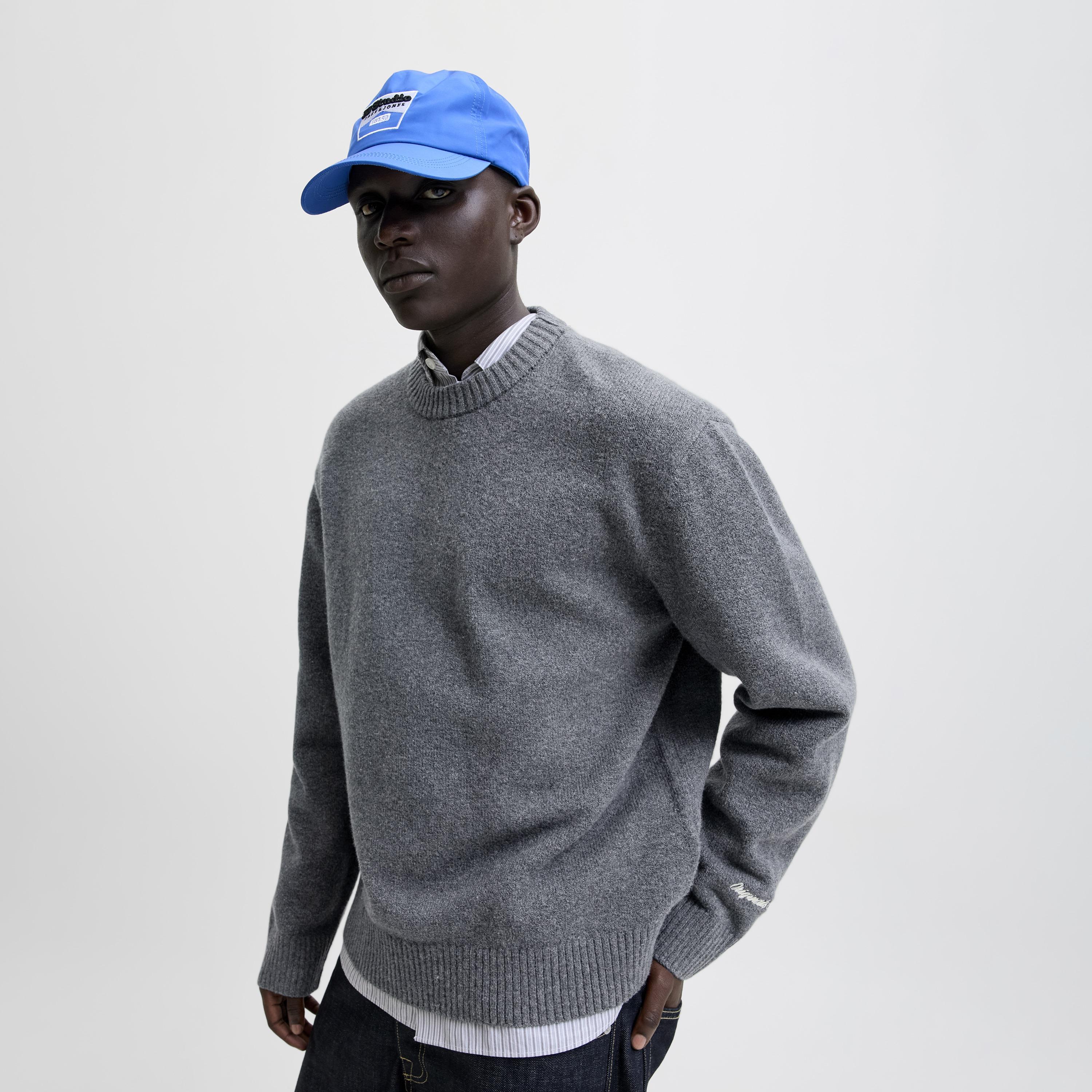 Jack & Jones Plain Crew Neck Long Sleeves Men's Pullover-men-clothing-sweatersandpullovers-image-5