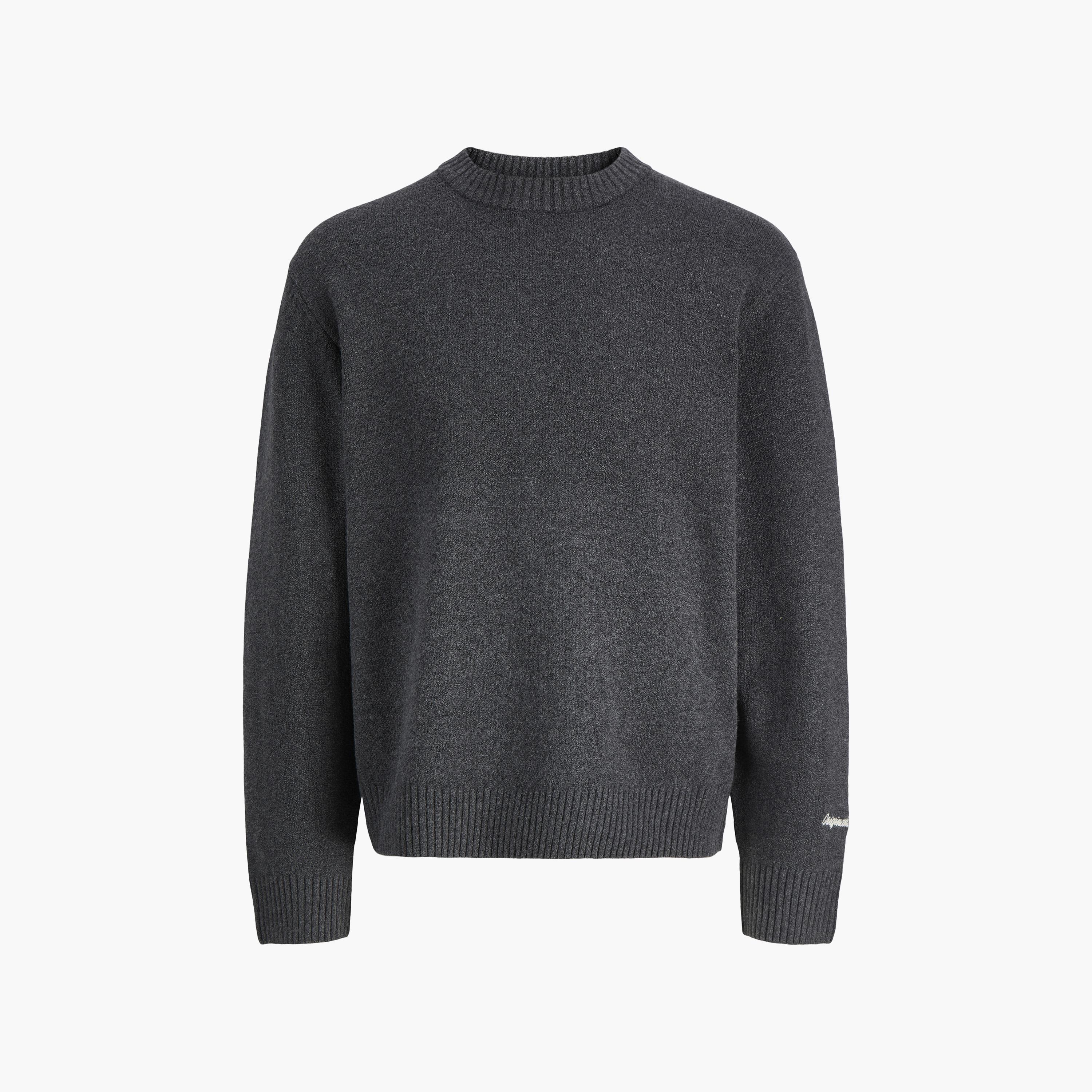 Jack & Jones Plain Crew Neck Long Sleeves Men's Pullover-men-clothing-sweatersandpullovers-image-7