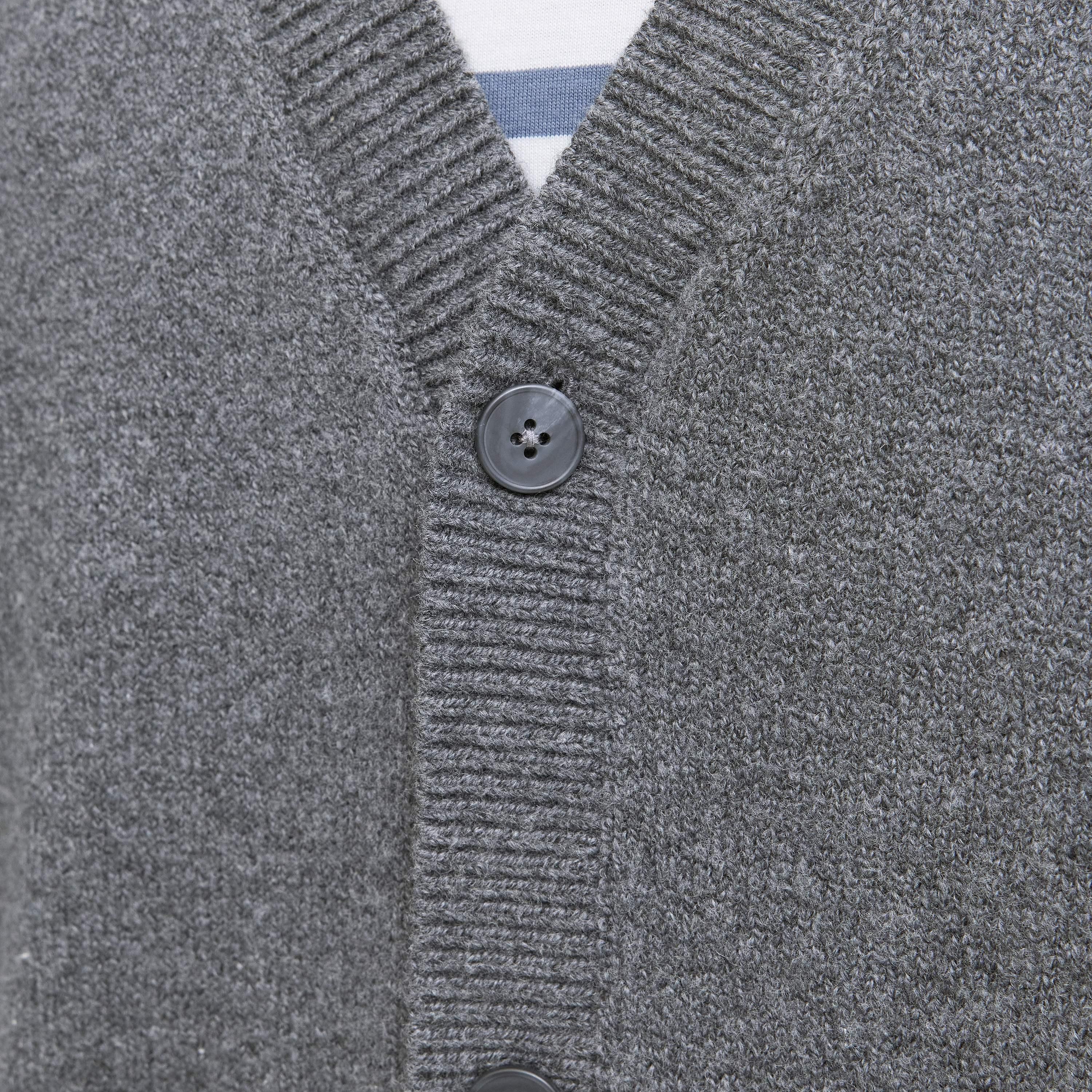 Jack & Jones Plain V-Neck Long Sleeves Men's Cardigan-men-clothing-sweatersandpullovers-image-3