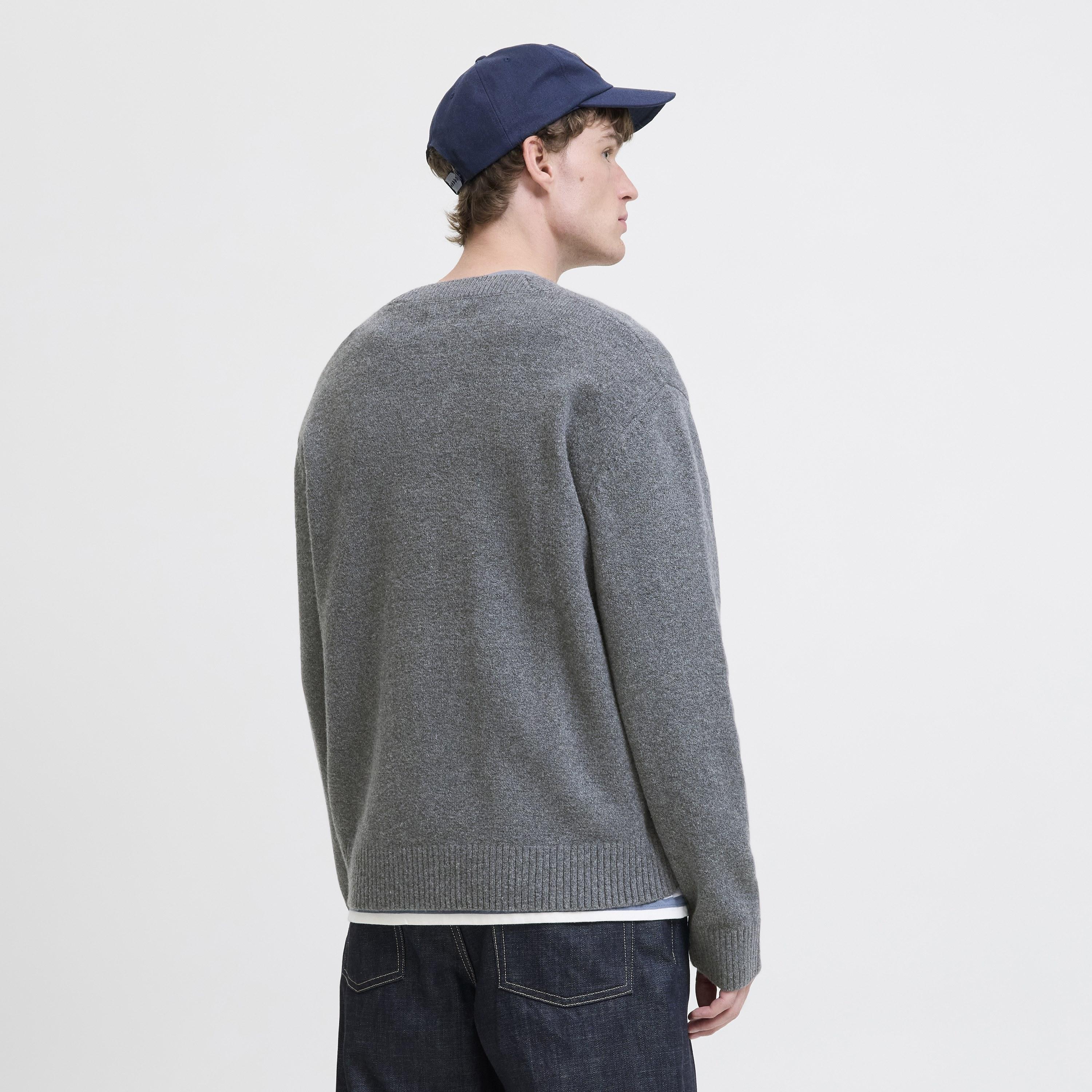 Jack & Jones Plain V-Neck Long Sleeves Men's Cardigan-men-clothing-sweatersandpullovers-image-4