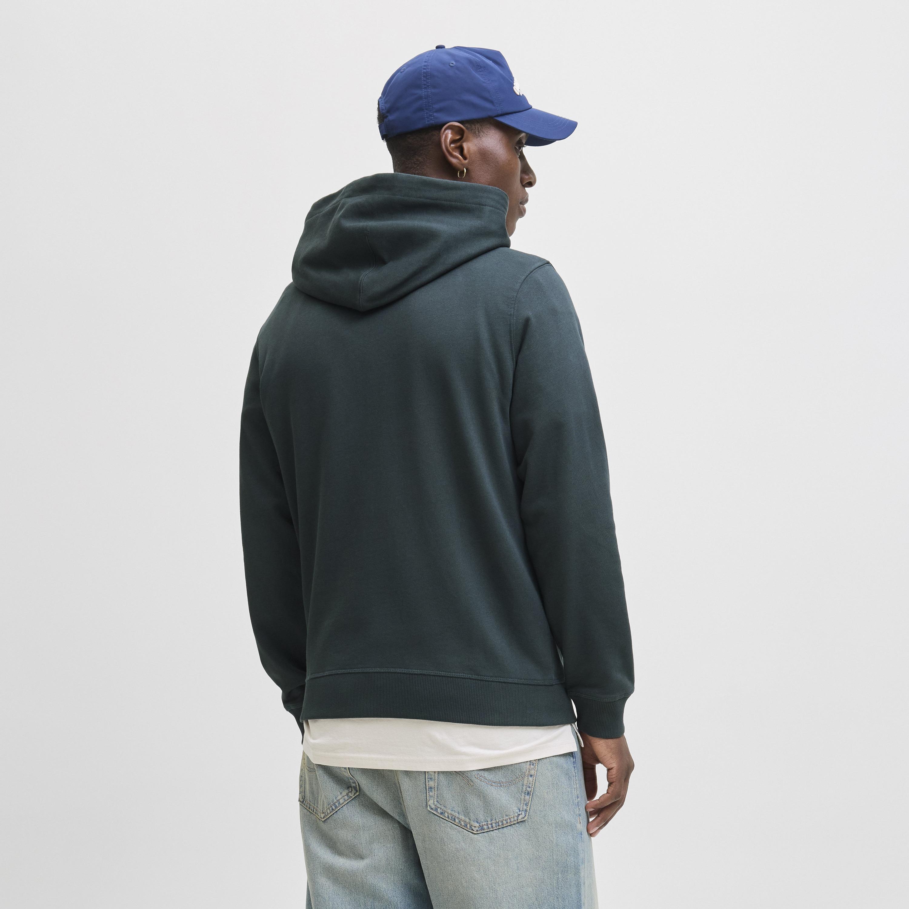 Jack & Jones Plain Hooded Neck Long Sleeves Men's Sweatshirt-men-winterwear-hoodiesandsweatshirts-image-4