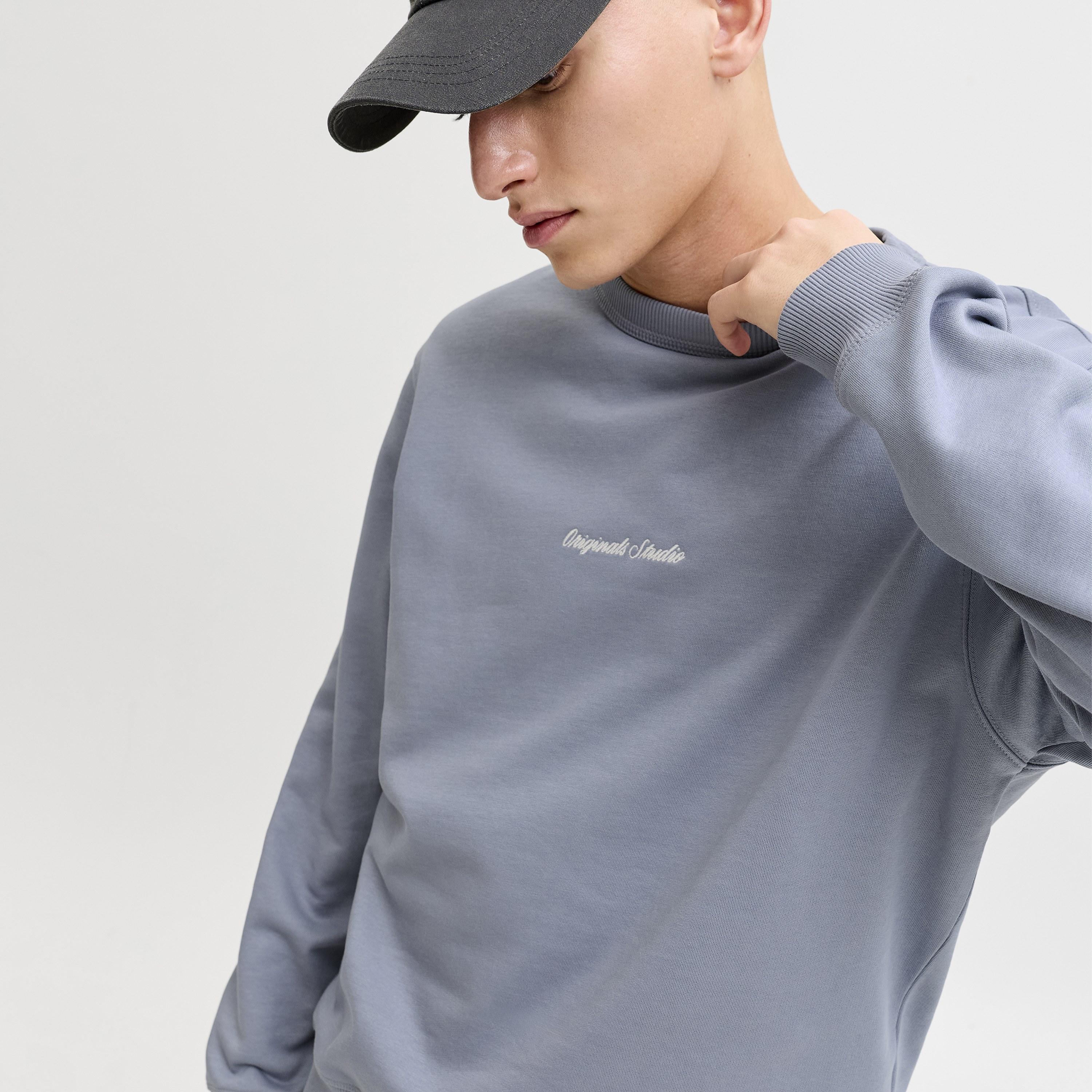 Jack & Jones Plain Crew Neck Long Sleeves Men's Sweatshirt-men-winterwear-hoodiesandsweatshirts-image-11
