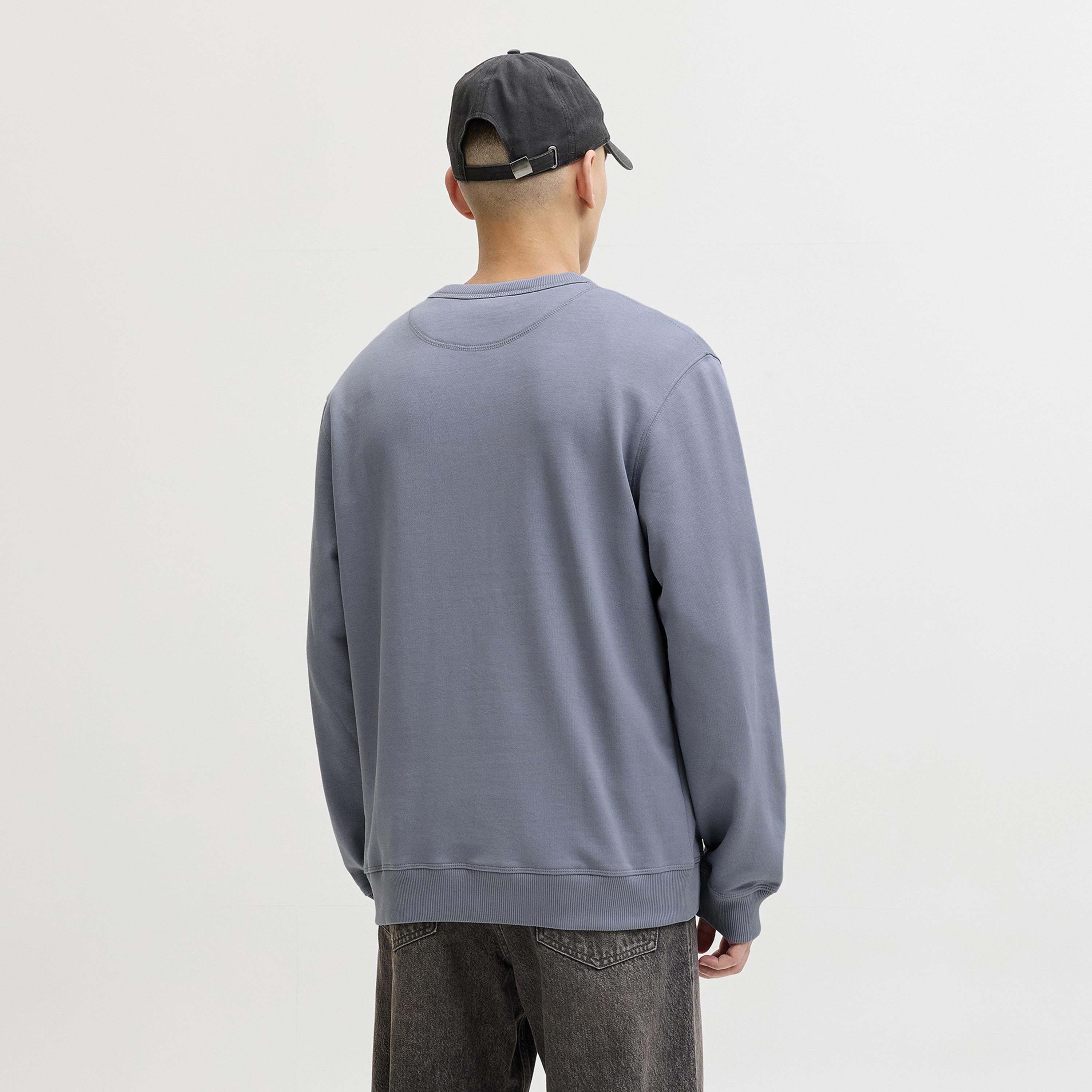 Jack & Jones Plain Crew Neck Long Sleeves Men's Sweatshirt-men-winterwear-hoodiesandsweatshirts-image-12