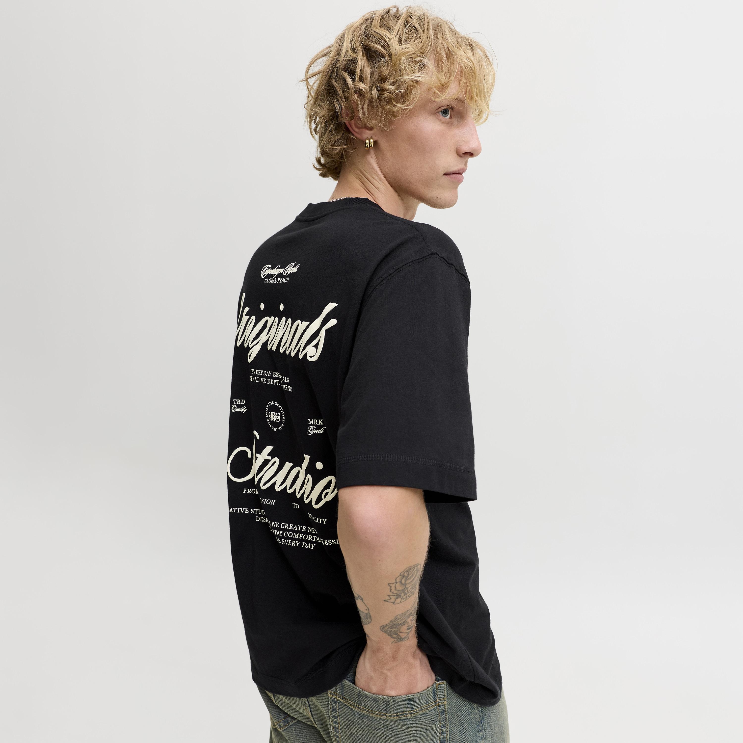 Jack & Jones Typographic Print Round Neck Short Sleeves Men's T-Shirt-men-clothing-tshirtsandpolos-tshirts-image-25