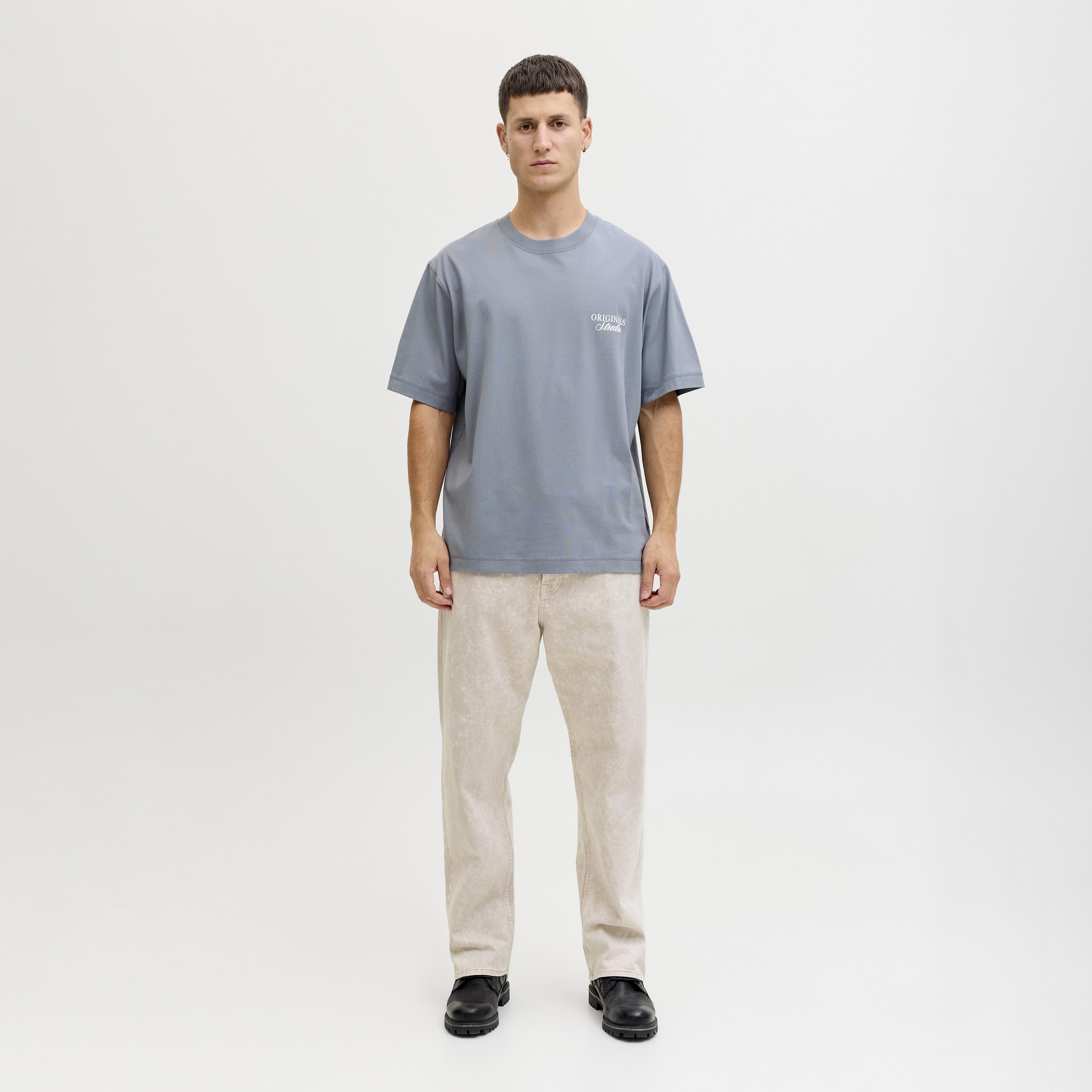 Jack & Jones Typographic Print Round Neck Short Sleeves Men's T-Shirt-men-clothing-tshirtsandpolos-tshirts-image-2