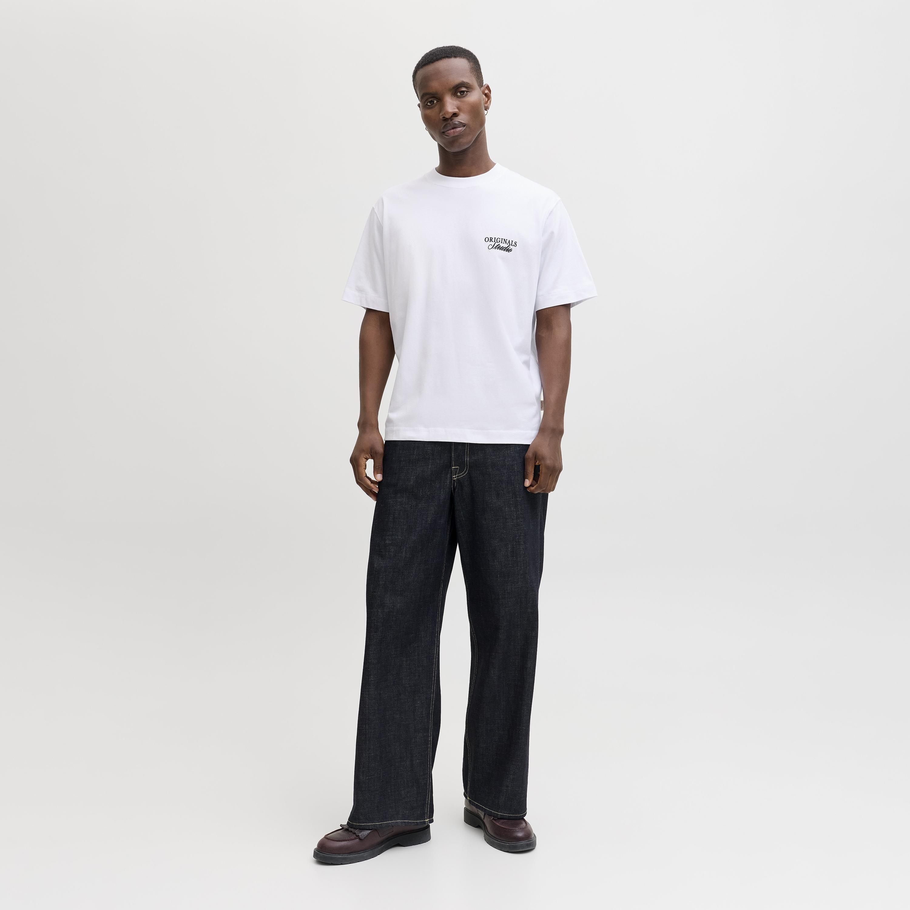 Jack & Jones Typographic Print Round Neck Short Sleeves Men's T-Shirt-men-clothing-tshirtsandpolos-tshirts-image-2