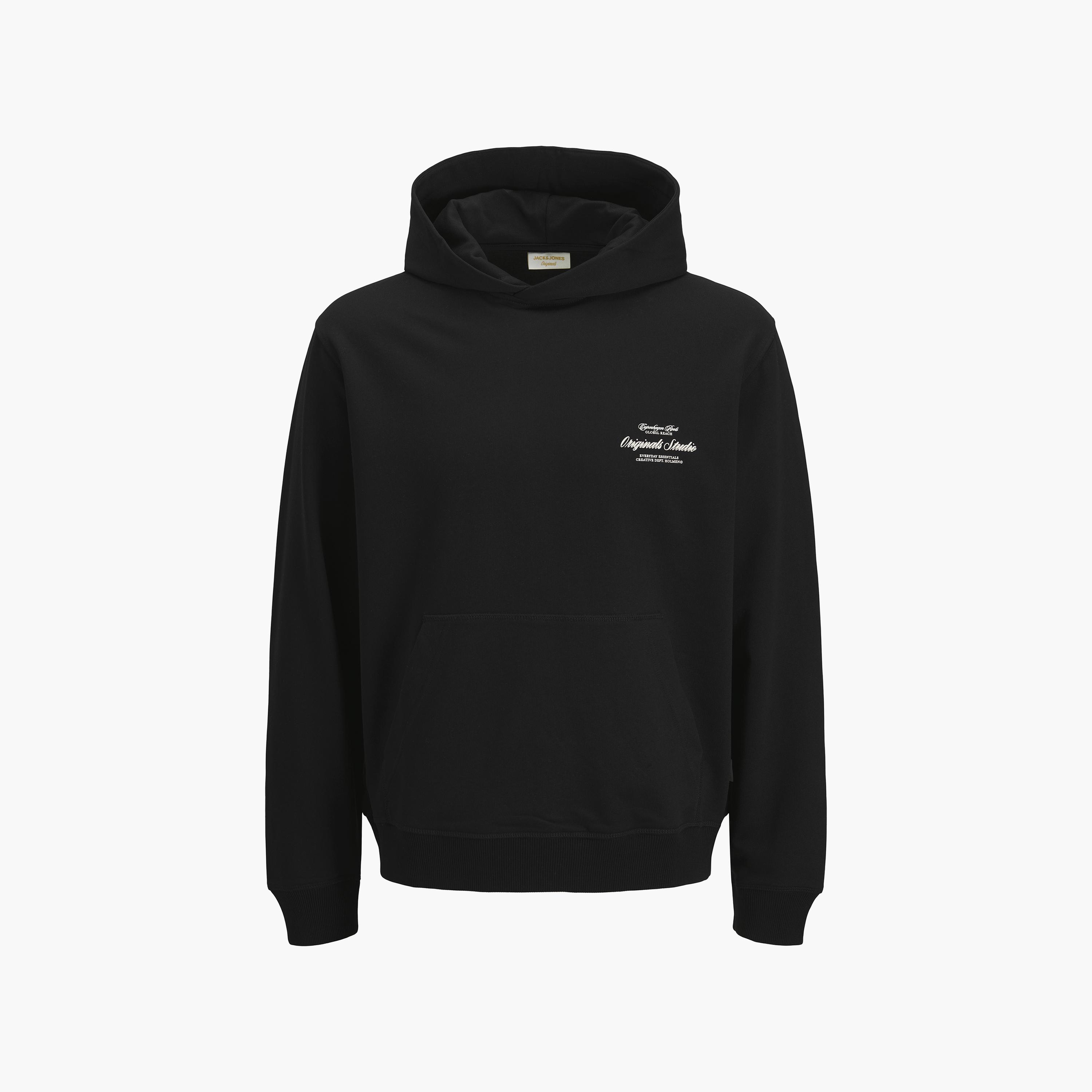 كنزة صوفية رجالية مطبوعة بنص بقلنسوة وأكمام طويلة من جاك ان جونز-men-winterwear-hoodiesandsweatshirts-image-36