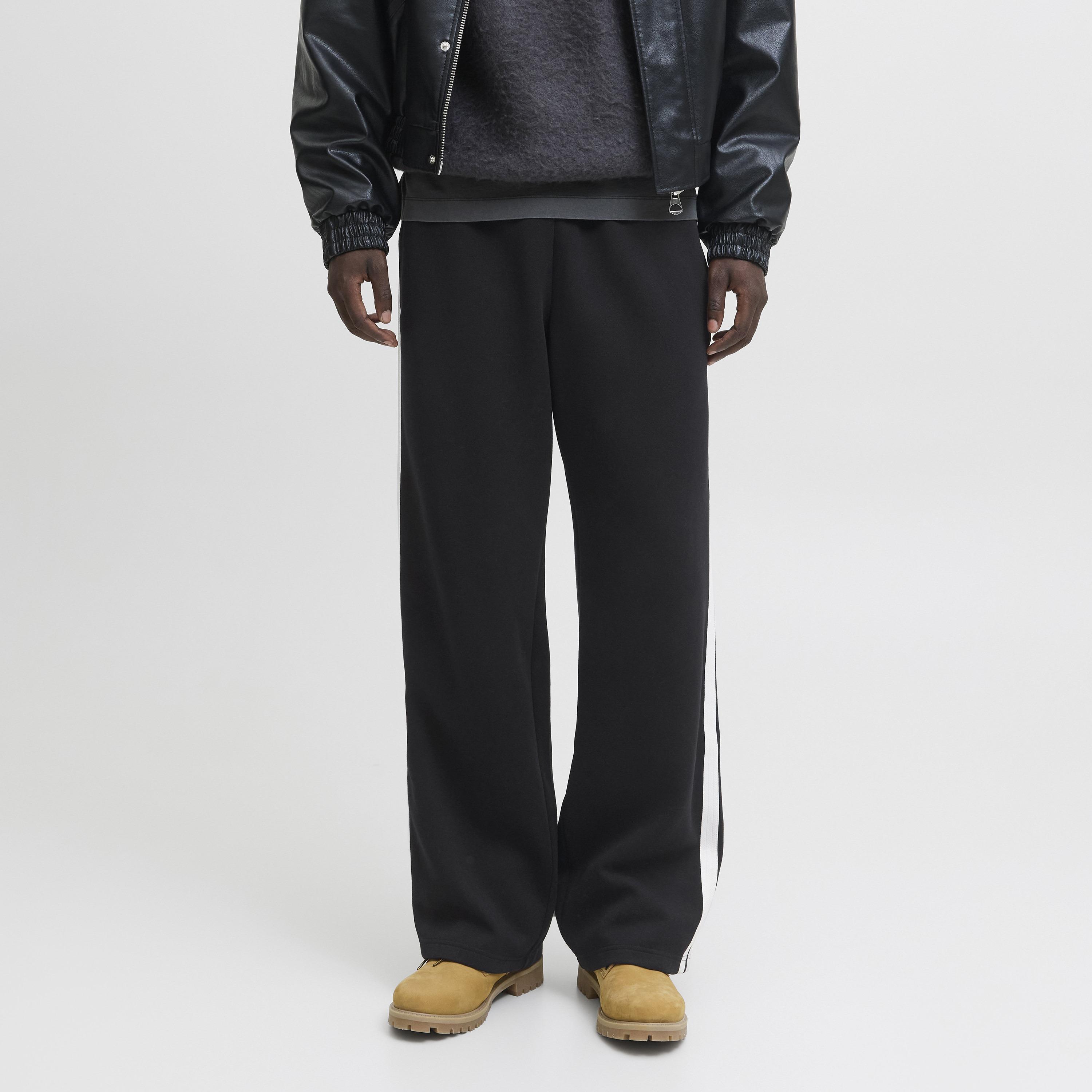 Jack & Jones Side Striped Mid-Rise Elasticated Drawstring Waist Men's Trackpants-men-clothing-bottoms-joggers-image-1