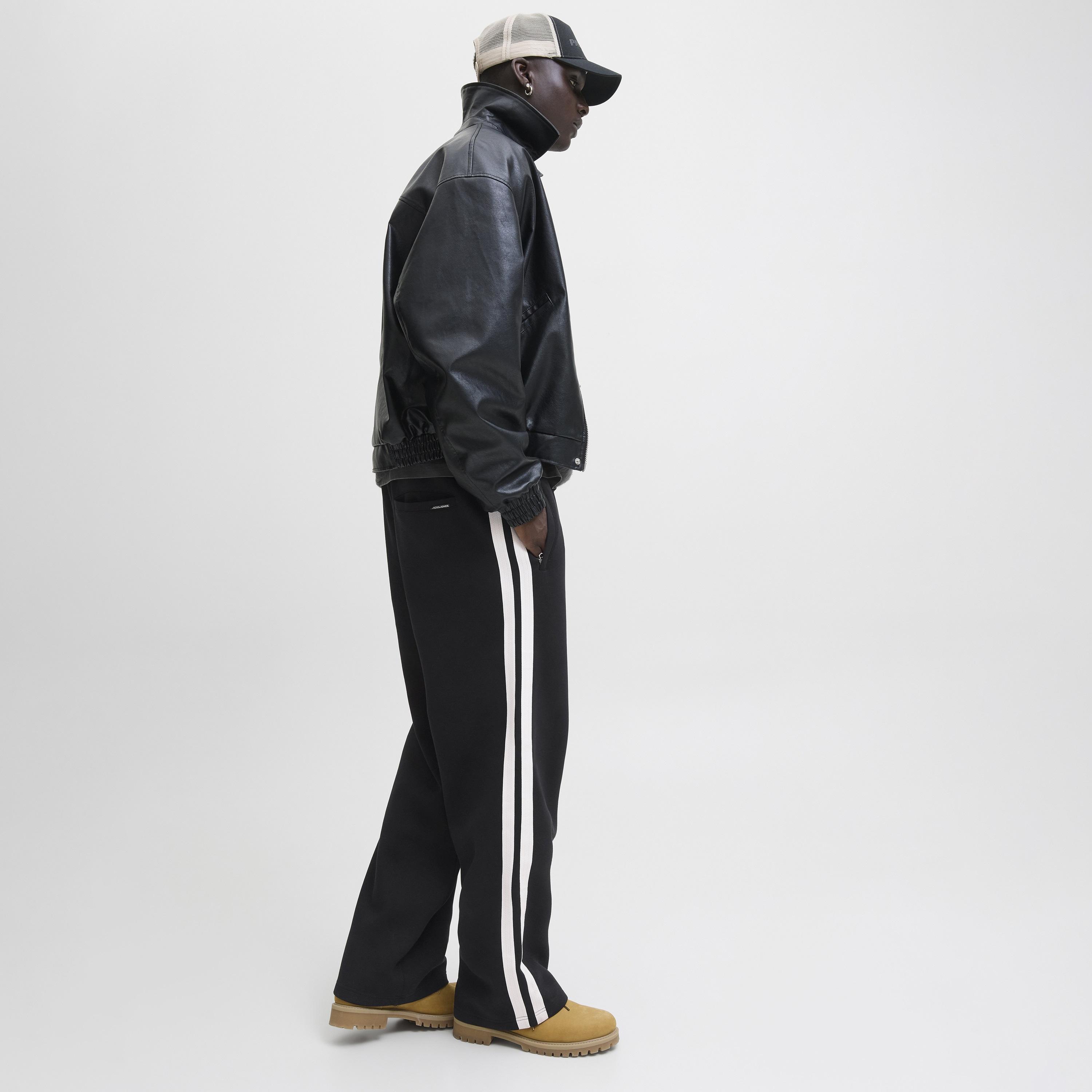 Jack & Jones Side Striped Mid-Rise Elasticated Drawstring Waist Men's Trackpants-men-clothing-bottoms-joggers-image-2