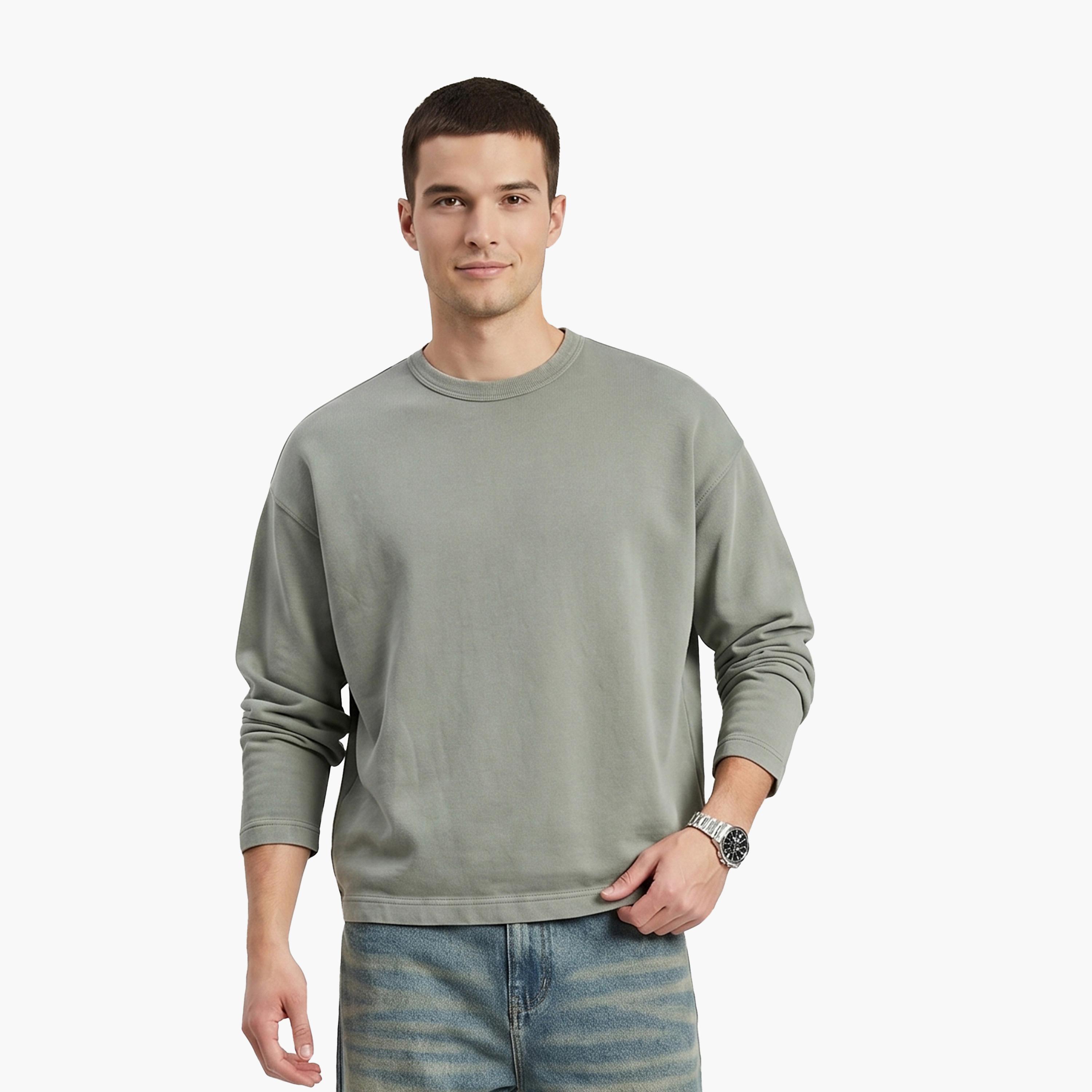 Jack & Jones Graphic Text-Print Crew Neck Long Sleeves Men's Sweatshirt-men-winterwear-hoodiesandsweatshirts-image-1