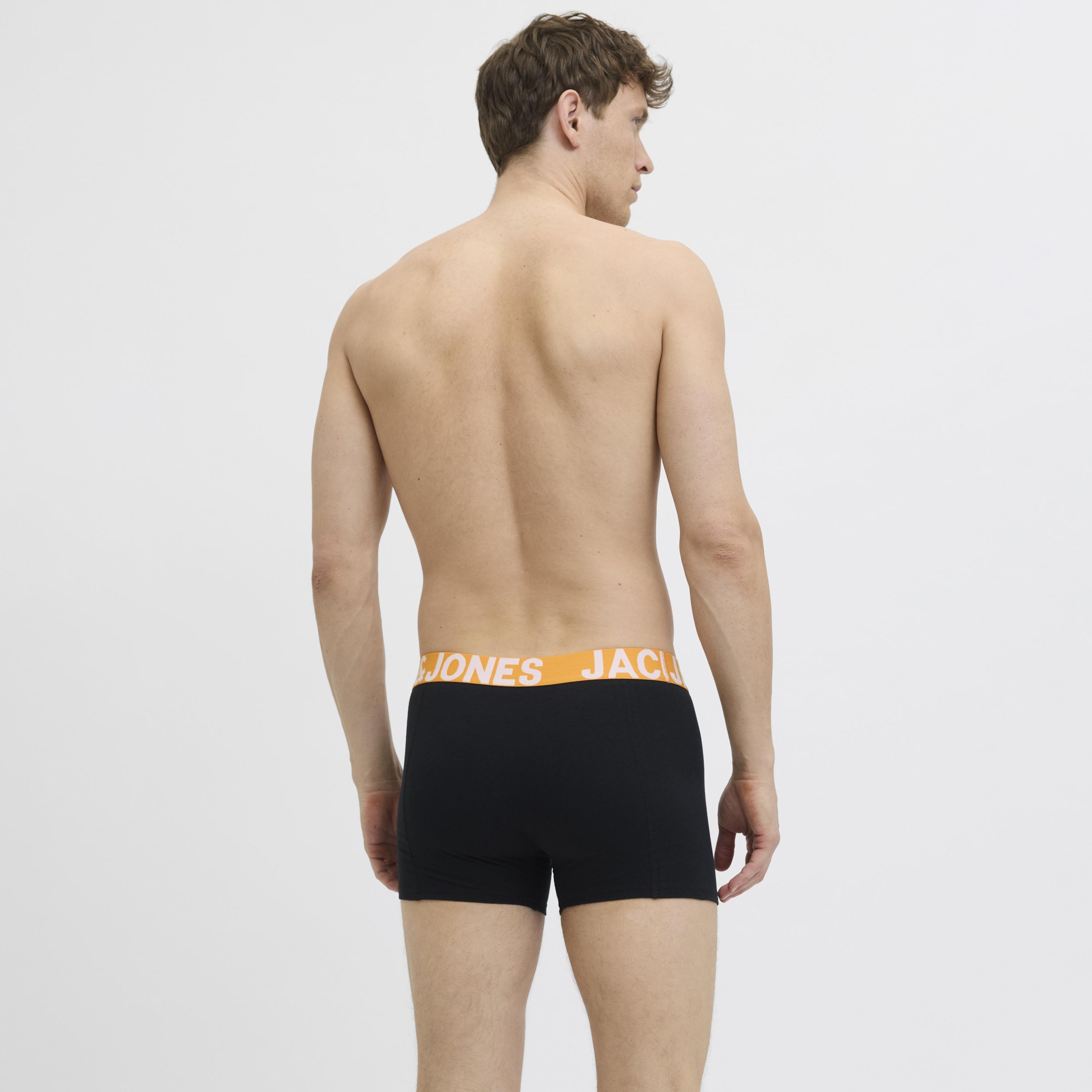 Jack & Jones Pack of 3 Brand Print Waistband Men's Trunks-men-clothing-innerwear-underwear-image-5