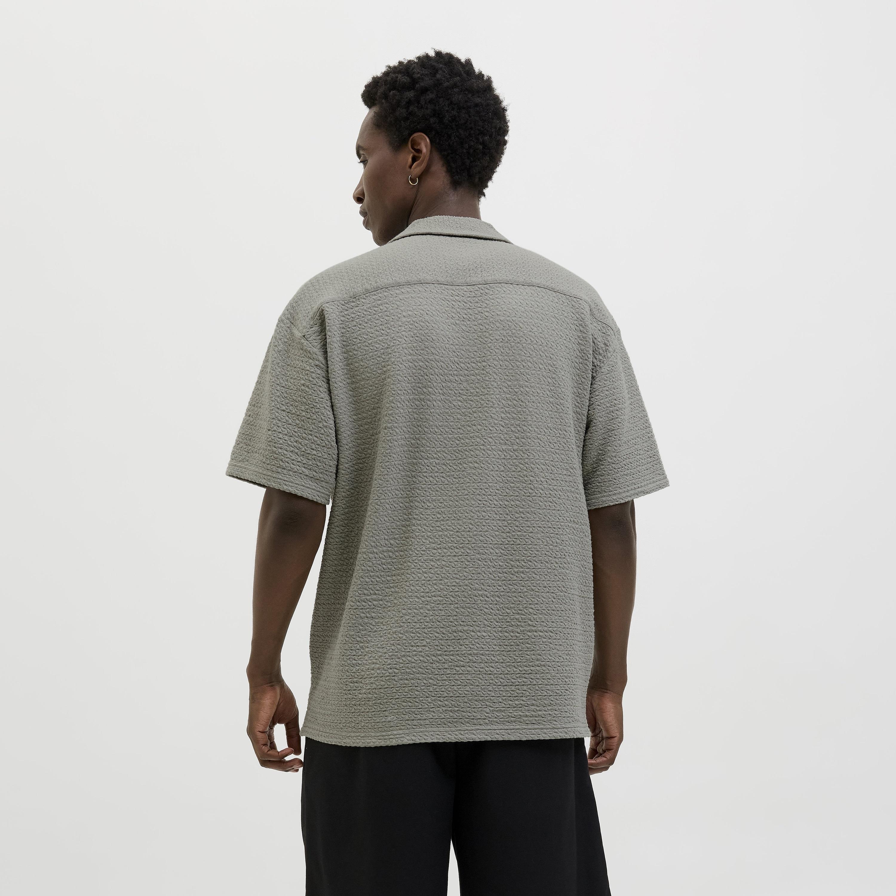 Jack & Jones Regular Fit Crinkled Resort Collar Short Sleeves Men's Shirt-men-clothing-shirts-image-4