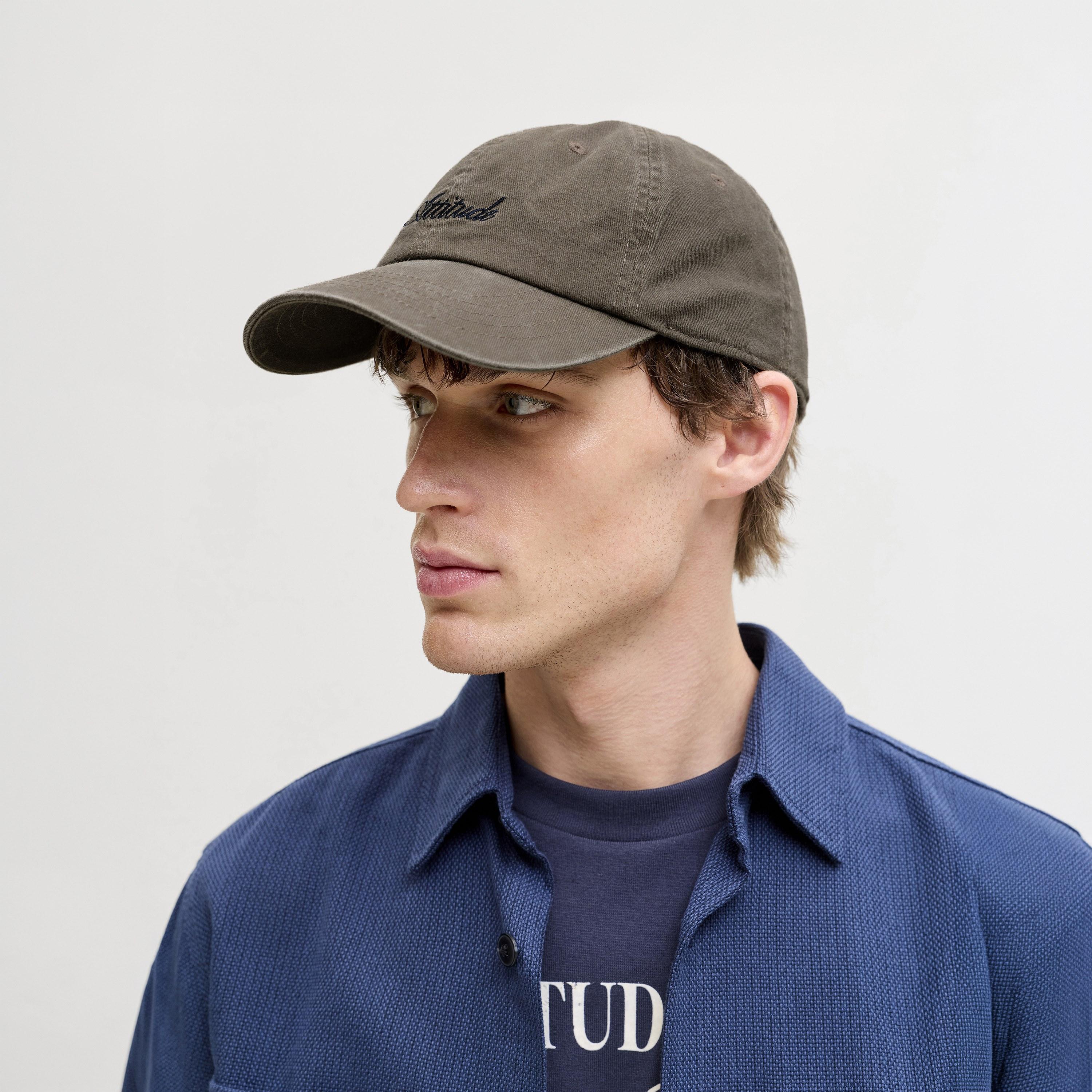Jack & Jones Jacsoft Base Washed Text-Embroidered Baseball Cotton Men's Cap | 12288502-men-caps-image-14