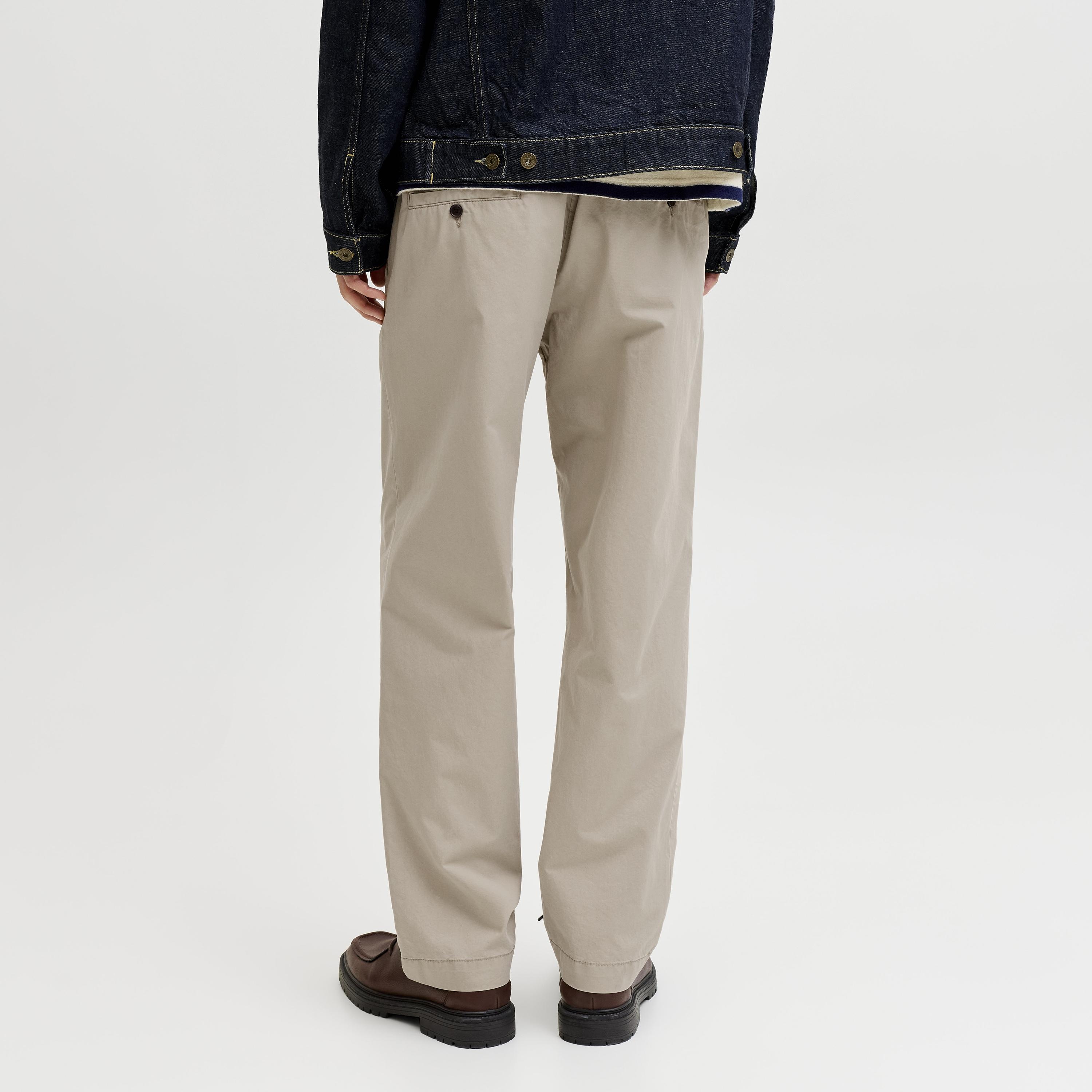 بنطلون رجالي سادة بخصر متوسط الارتفاع وقفل أزرار وسحاب من جاك آند جونز-men-clothing-bottoms-trousersandchinos-trousers-image-4