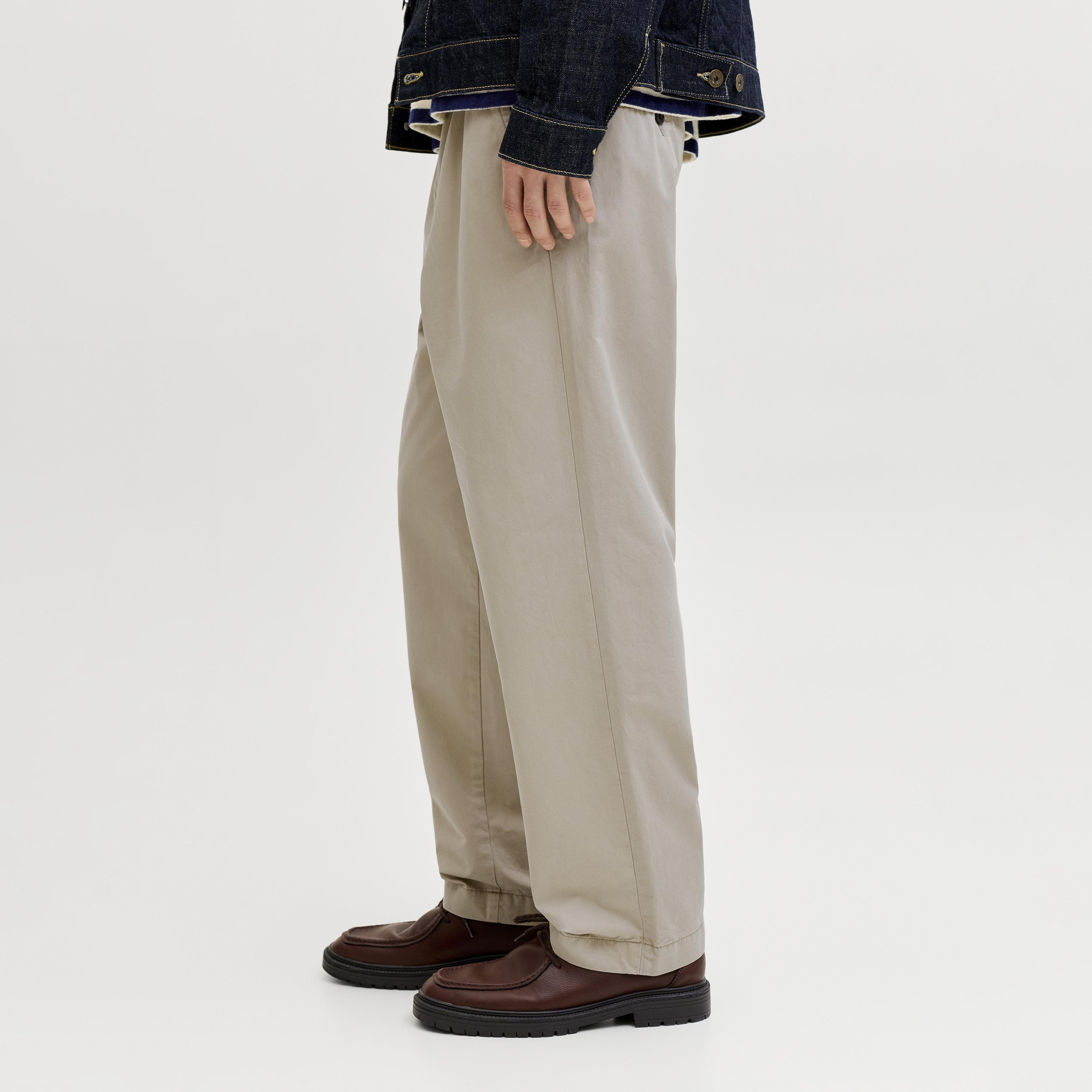 بنطلون رجالي سادة بخصر متوسط الارتفاع وقفل أزرار وسحاب من جاك آند جونز-men-clothing-bottoms-trousersandchinos-trousers-image-5