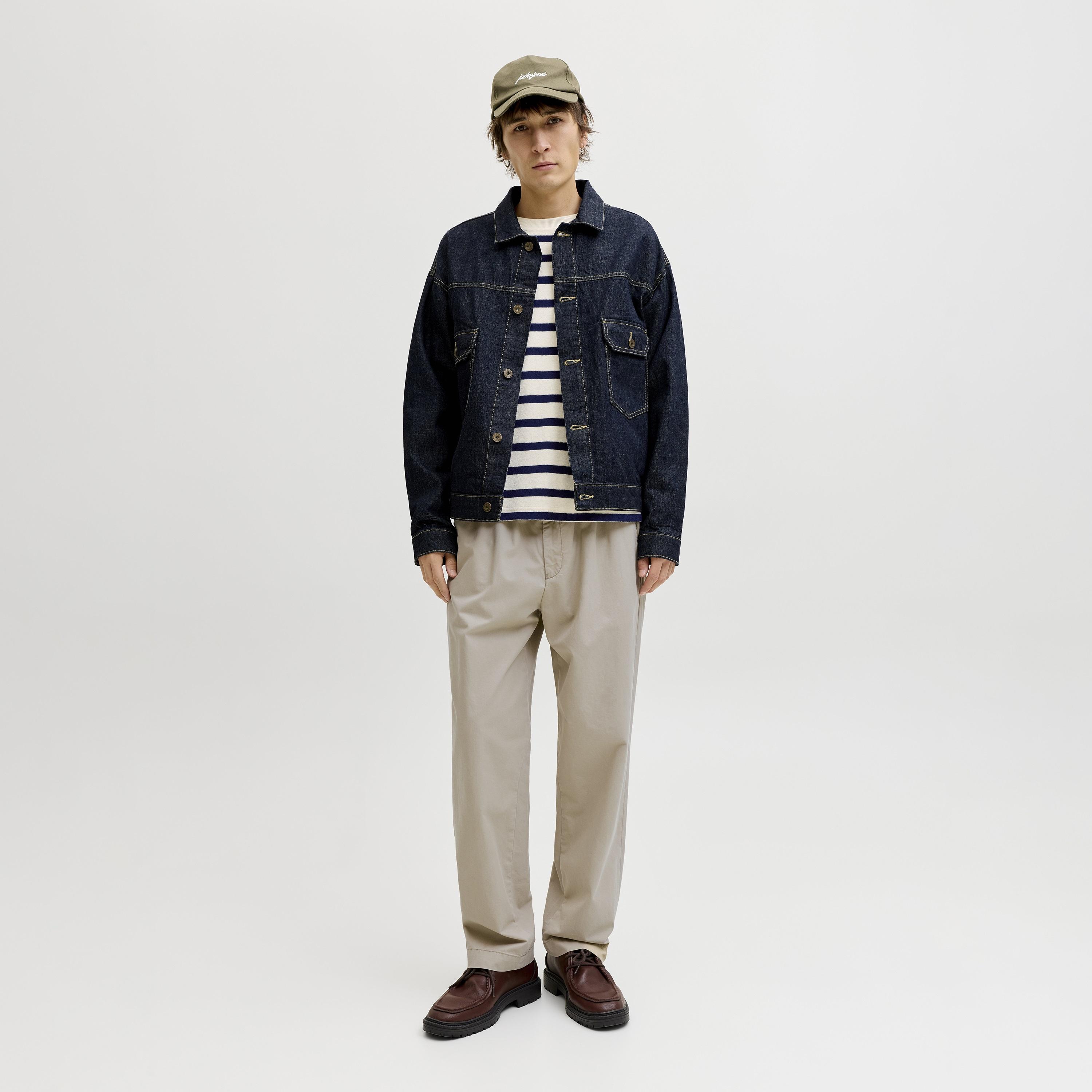 بنطلون رجالي سادة بخصر متوسط الارتفاع وقفل أزرار وسحاب من جاك آند جونز-men-clothing-bottoms-trousersandchinos-trousers-image-6