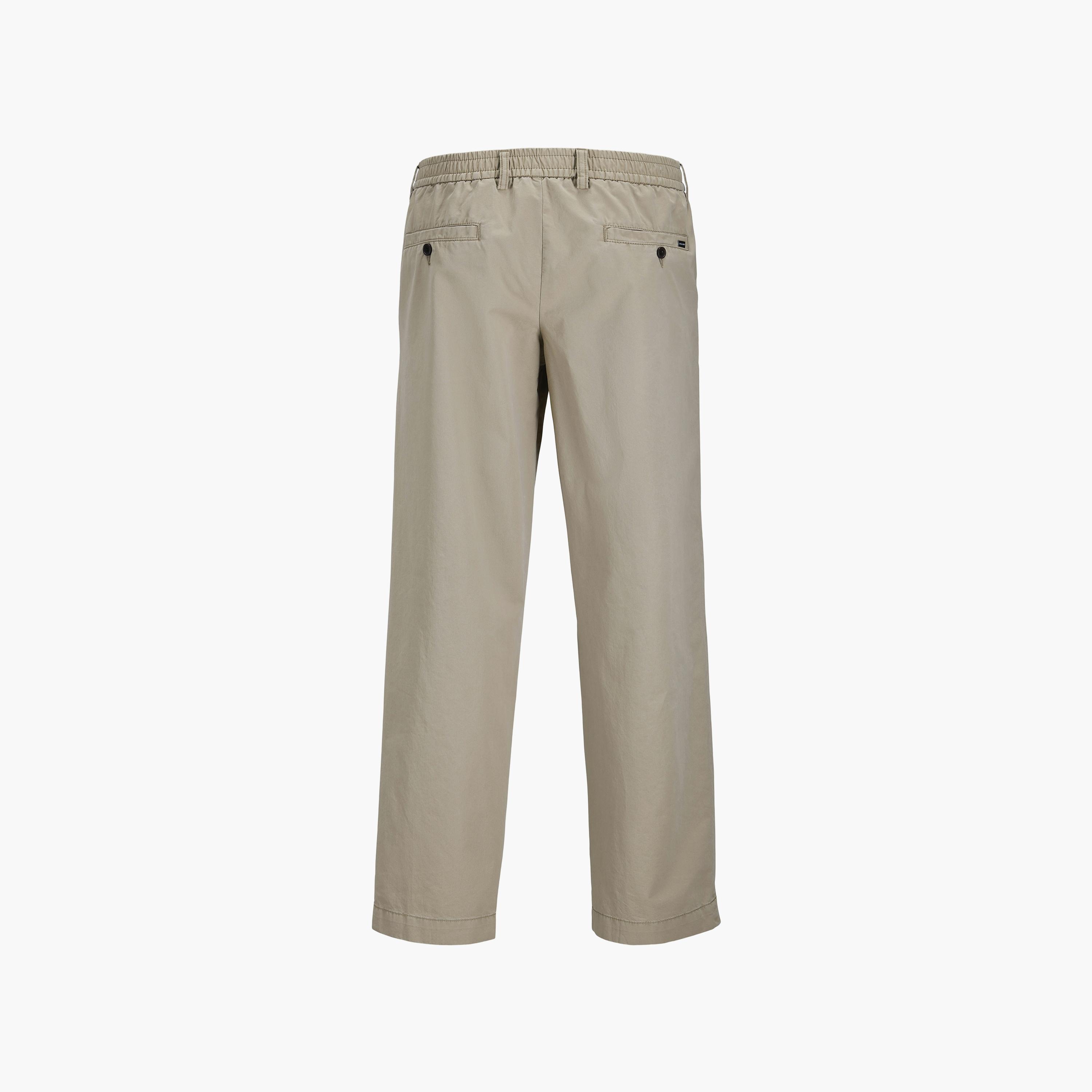بنطلون رجالي سادة بخصر متوسط الارتفاع وقفل أزرار وسحاب من جاك آند جونز-men-clothing-bottoms-trousersandchinos-trousers-image-8
