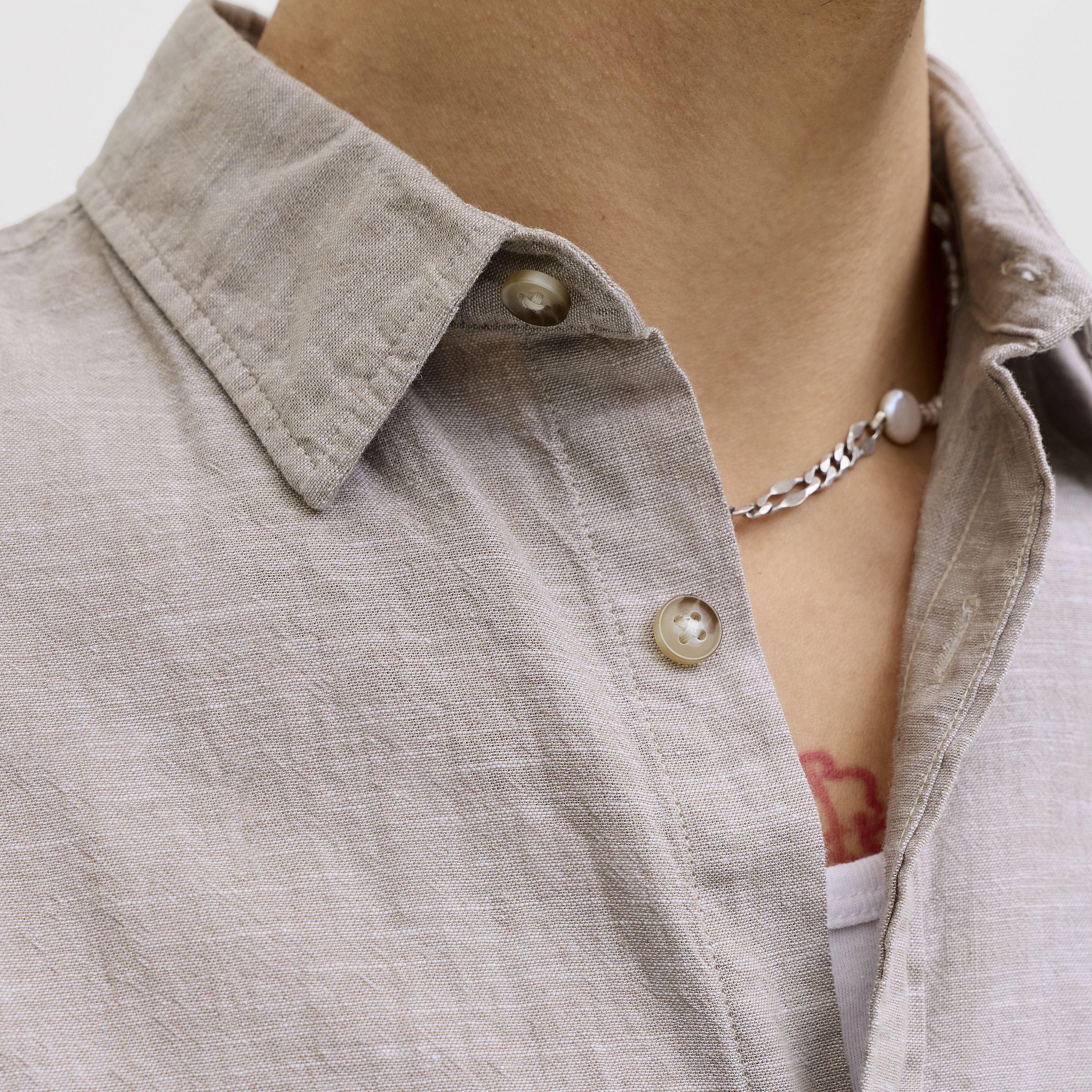 Jack & Jones Regular Fit Plain Spread Collar Short Sleeves Men's Shirt-men-clothing-shirts-image-5