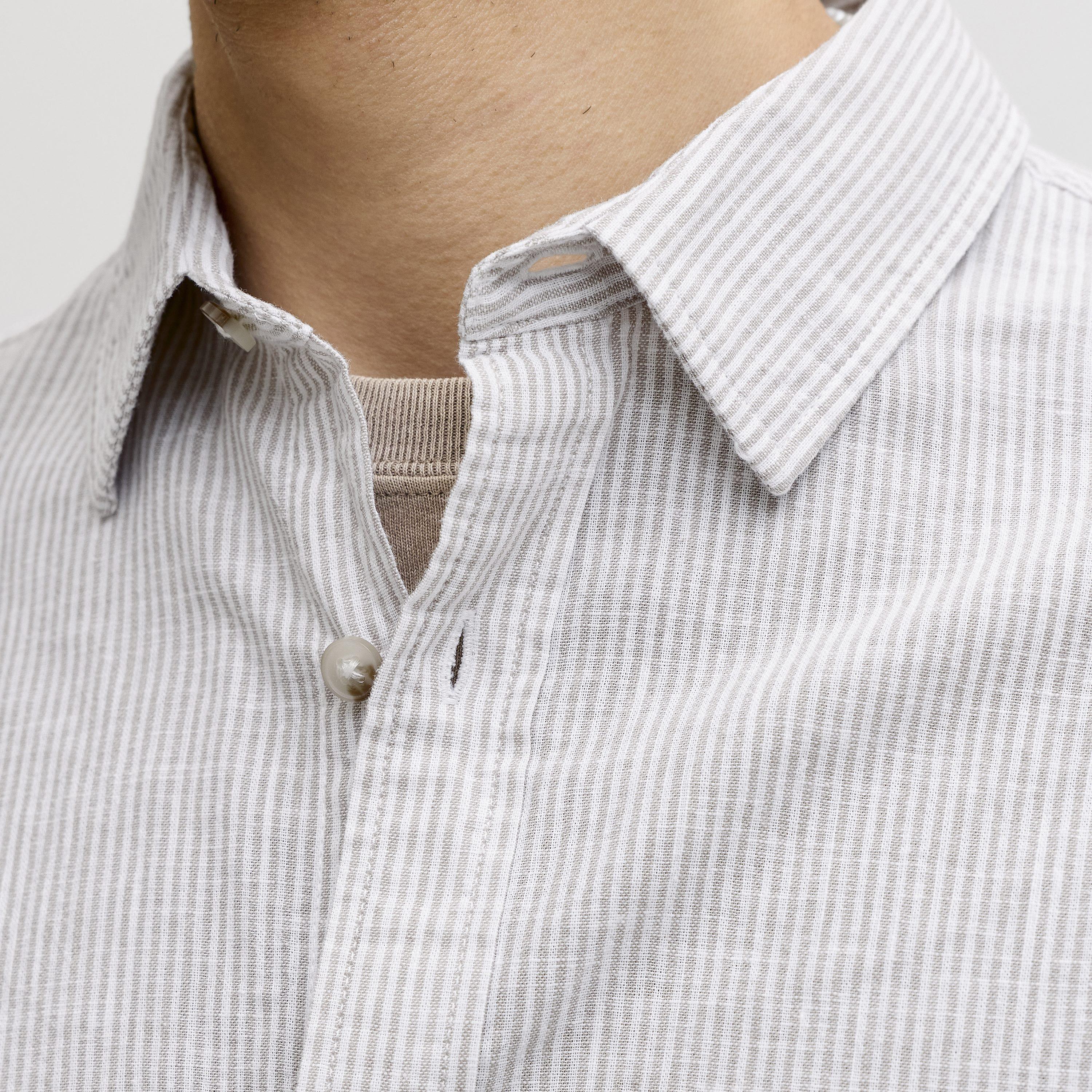 Jack & Jones Regular Fit Striped Spread Collar Long Sleeves Men's Shirt-men-clothing-shirts-image-5
