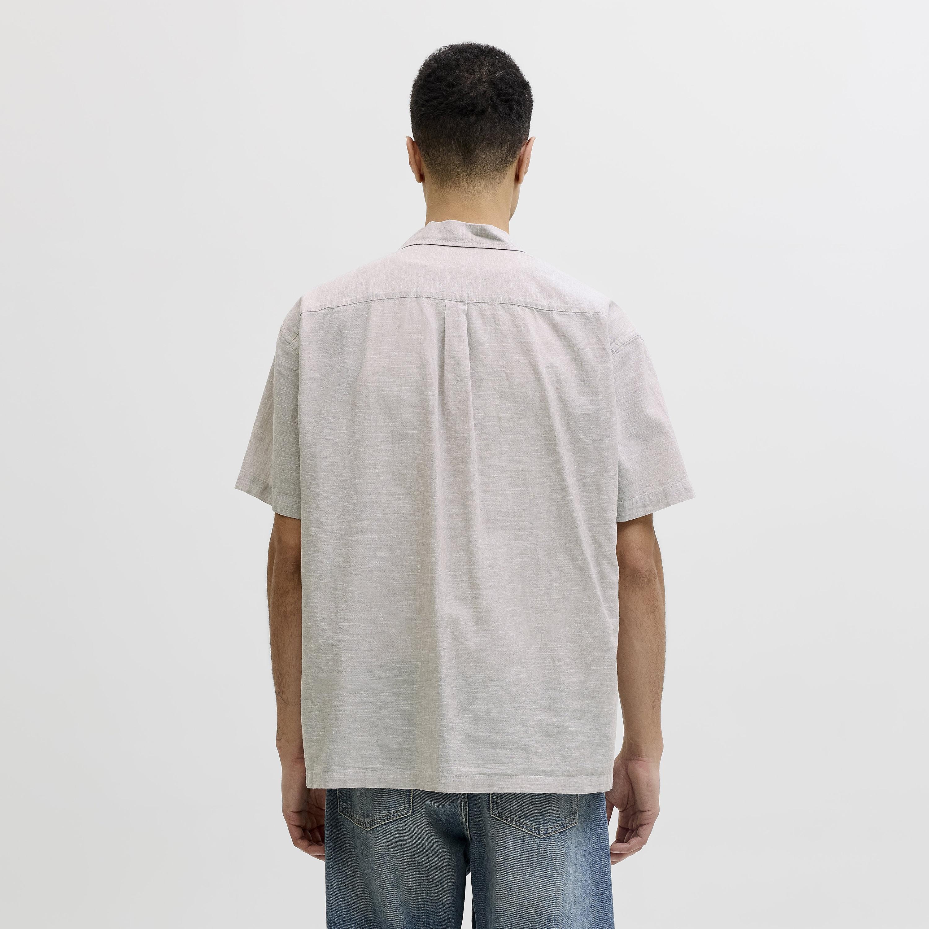 Jack & Jones Regular Fit Plain Resort Collar Short Sleeves Men's Shirt-men-clothing-shirts-image-4