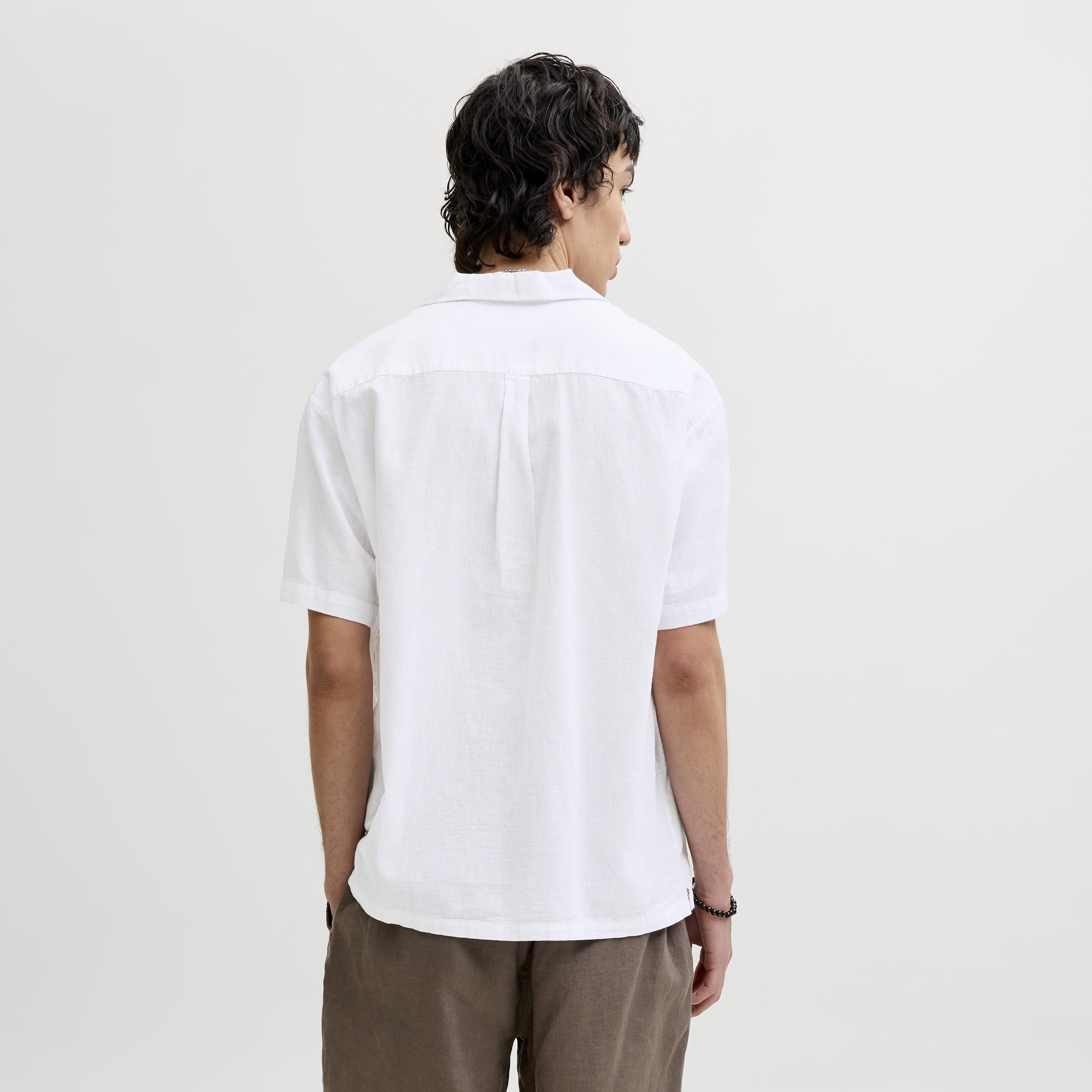 Jack & Jones Regular Fit Plain Resort Collar Short Sleeves Men's Shirt-men-clothing-shirts-image-4
