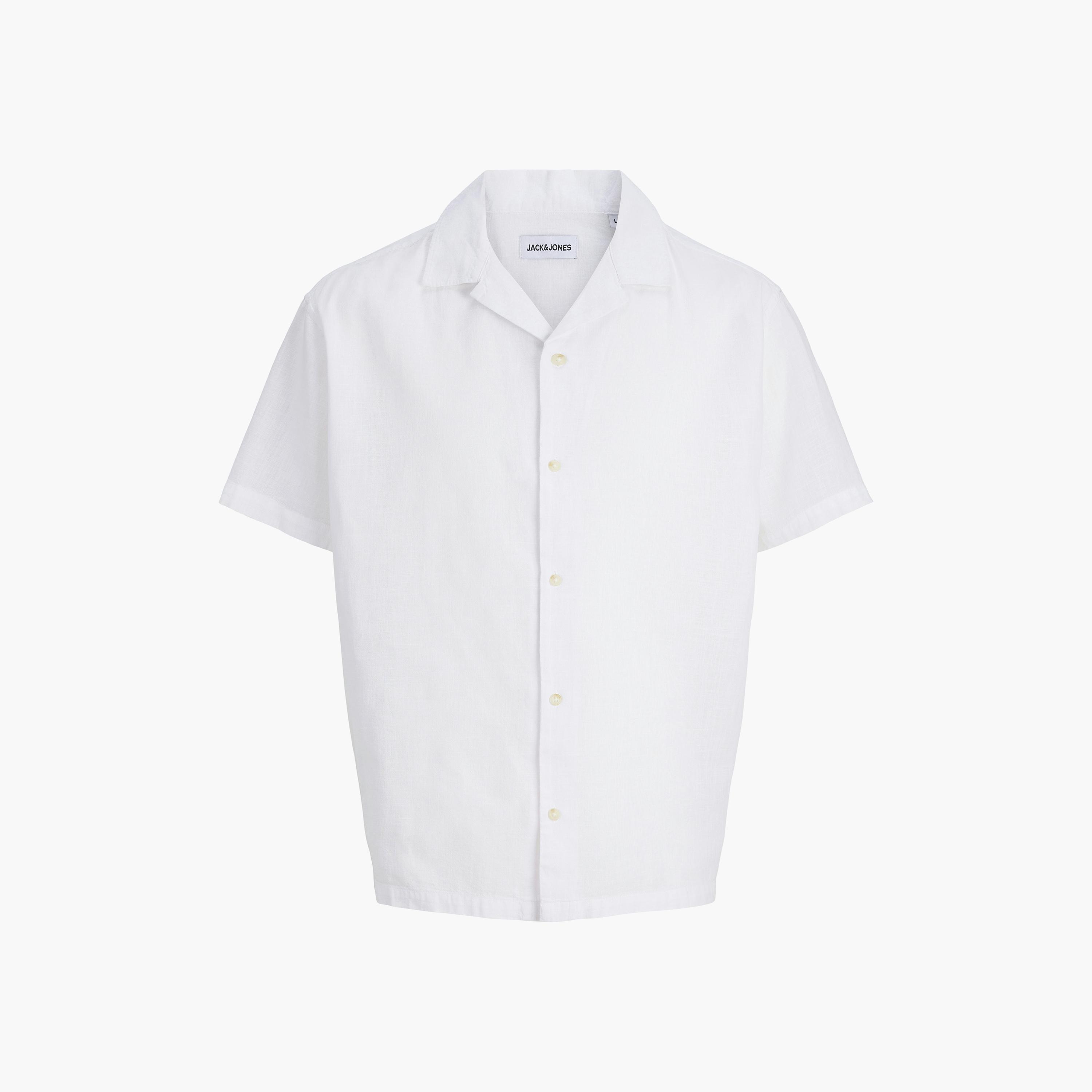 Jack & Jones Regular Fit Plain Resort Collar Short Sleeves Men's Shirt-men-clothing-shirts-image-7