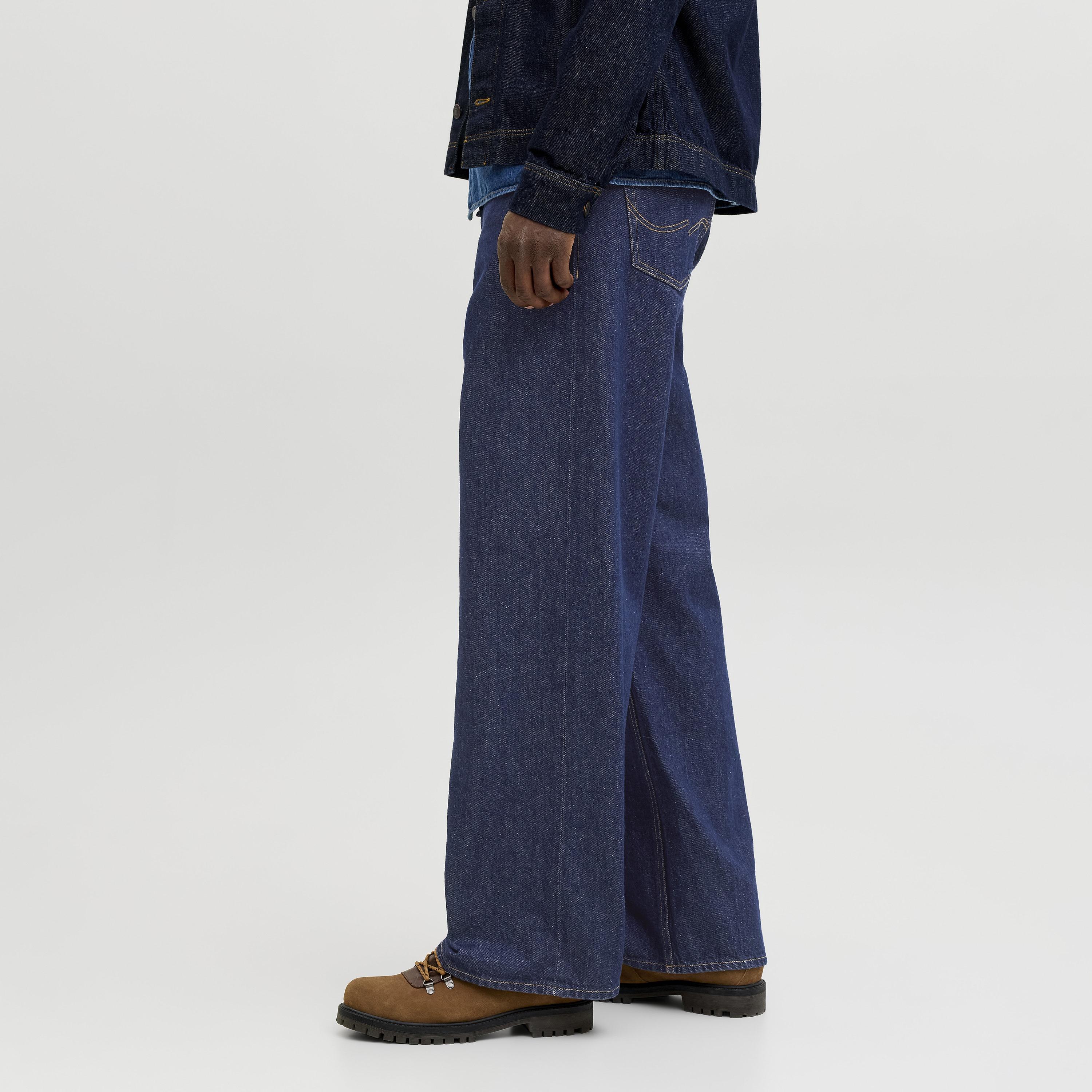 Jack & Jones Wide Leg Fit Dark Washed Mid-Rise Men's Jeans-men-clothing-bottoms-jeans-image-5