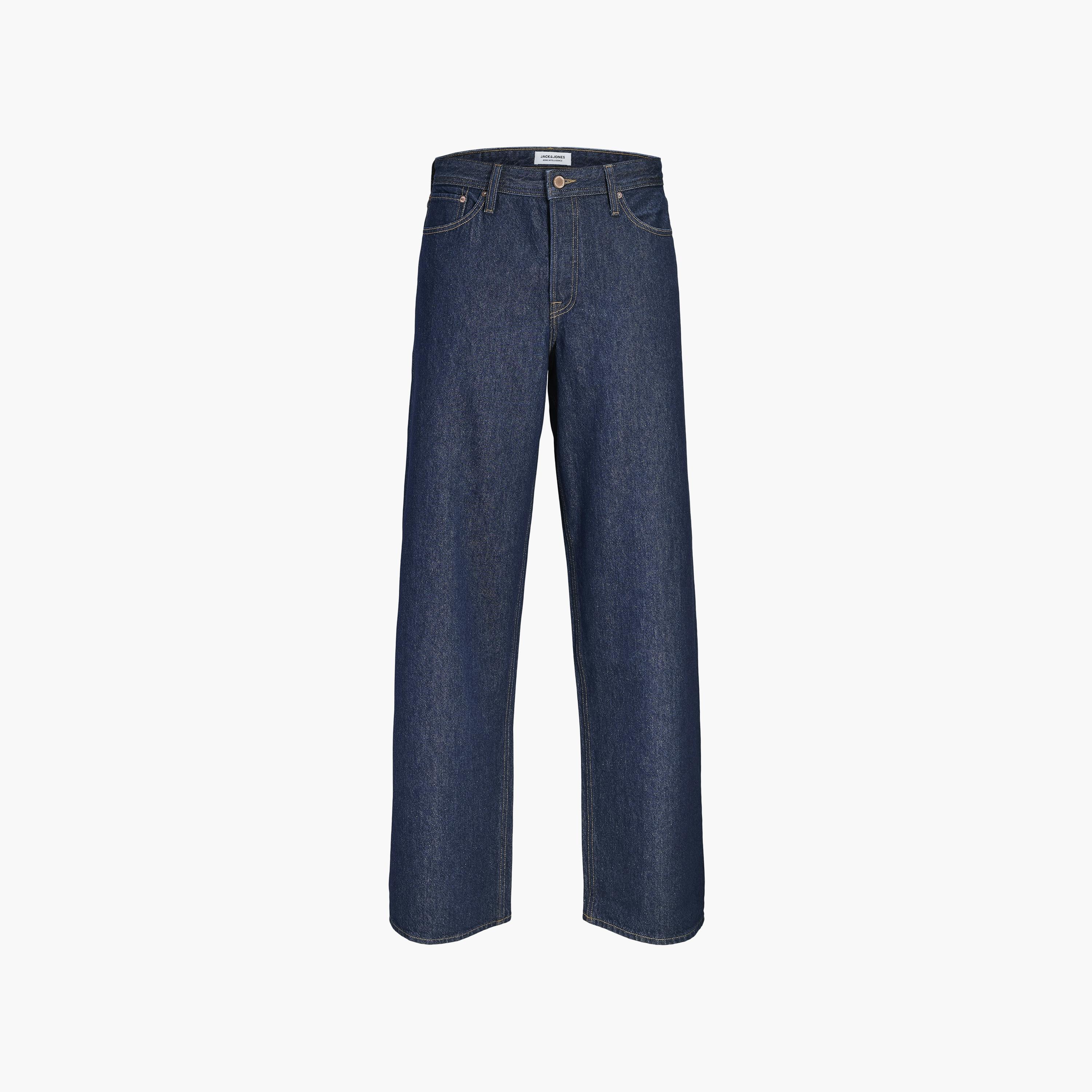 Jack & Jones Wide Leg Fit Dark Washed Mid-Rise Men's Jeans-men-clothing-bottoms-jeans-image-7