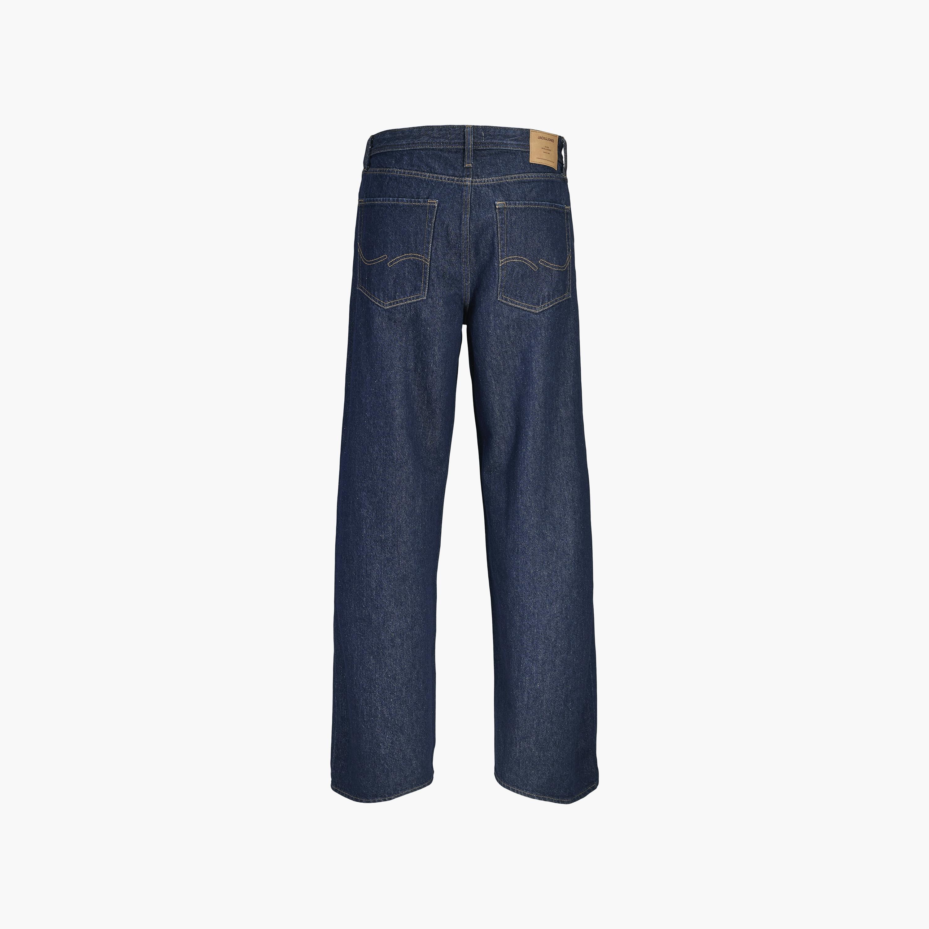 Jack & Jones Wide Leg Fit Dark Washed Mid-Rise Men's Jeans-men-clothing-bottoms-jeans-image-8
