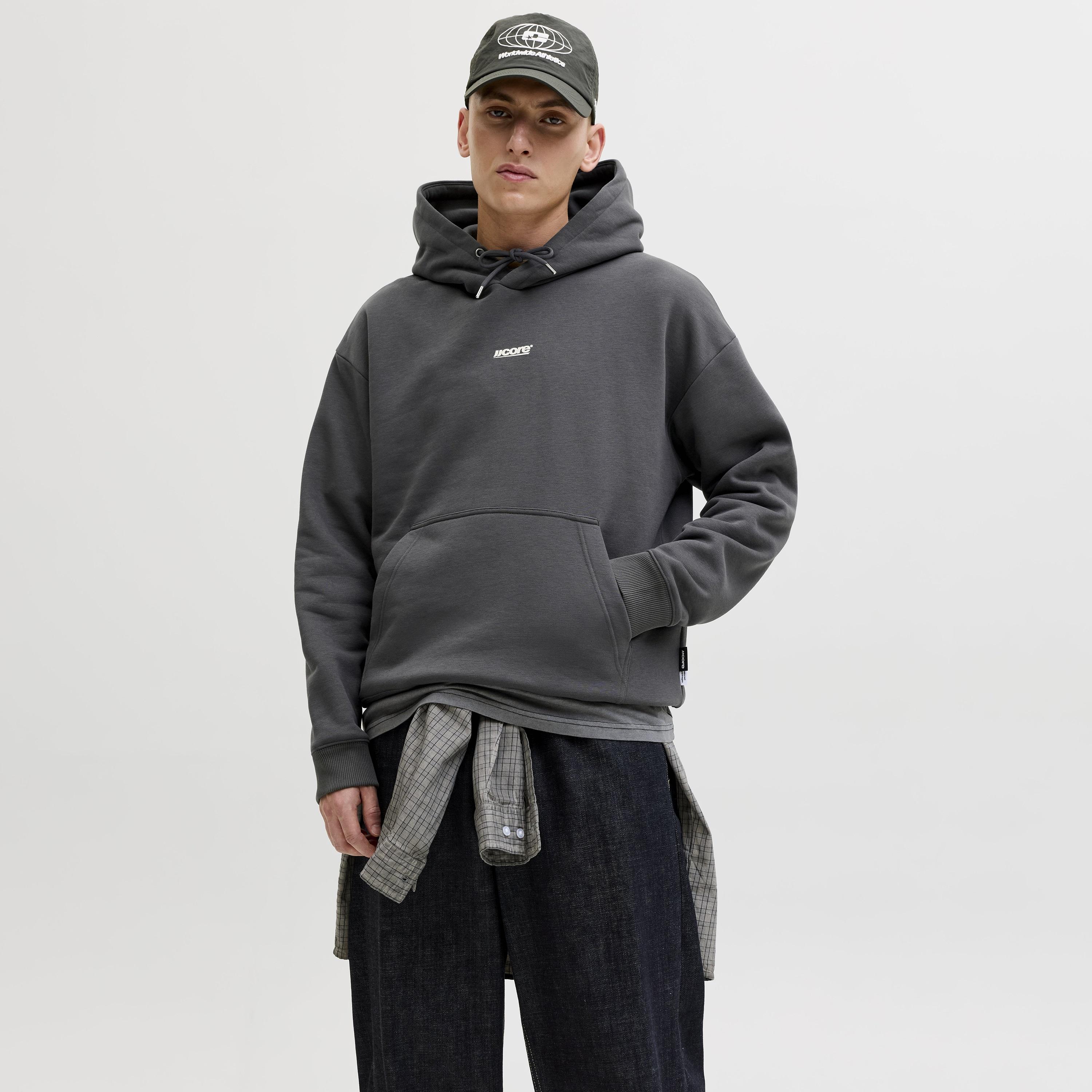 Jack & Jones Text-Print Hooded Neck Long Sleeves Men's Sweatshirt-men-winterwear-hoodiesandsweatshirts-image-1