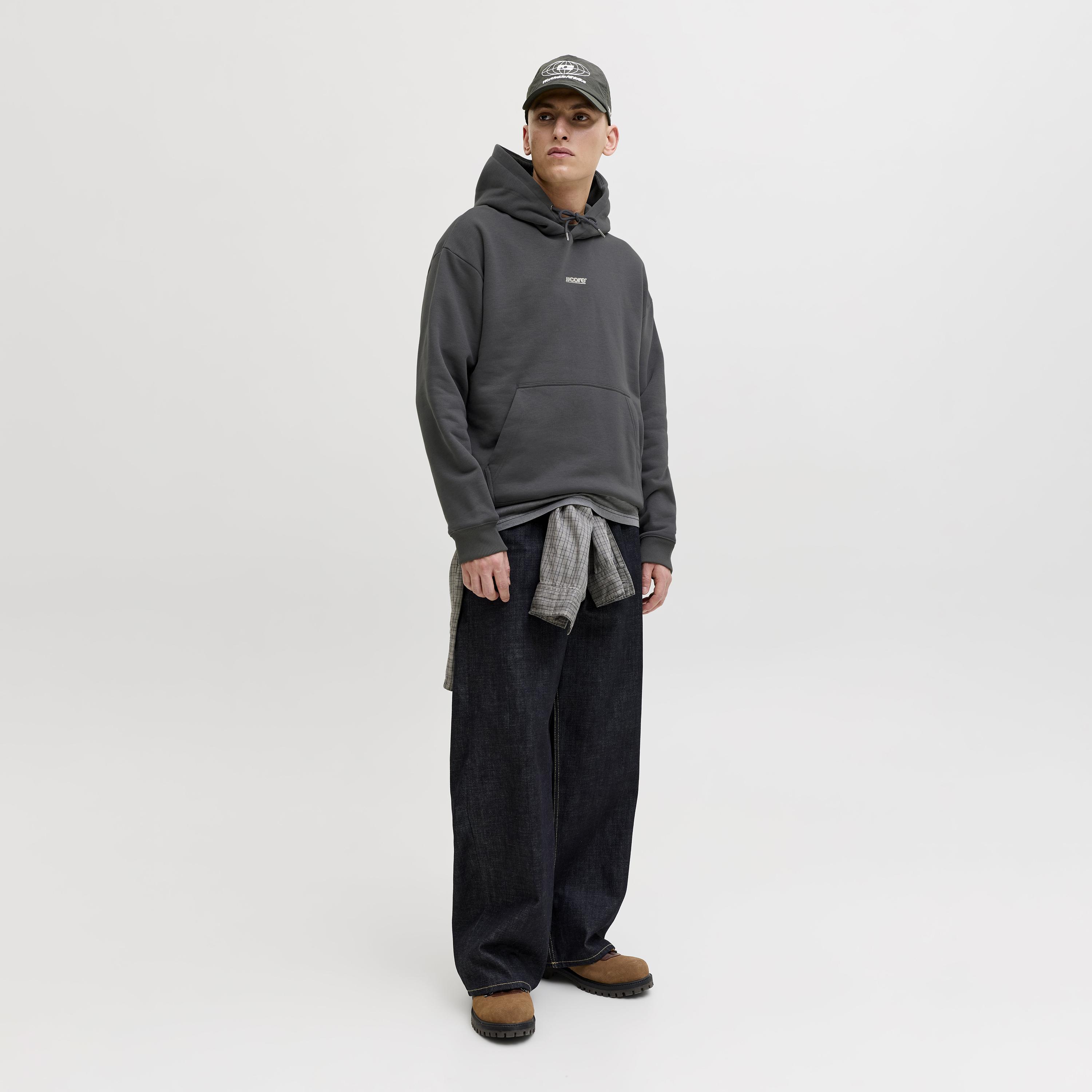 Jack & Jones Text-Print Hooded Neck Long Sleeves Men's Sweatshirt-men-winterwear-hoodiesandsweatshirts-image-2