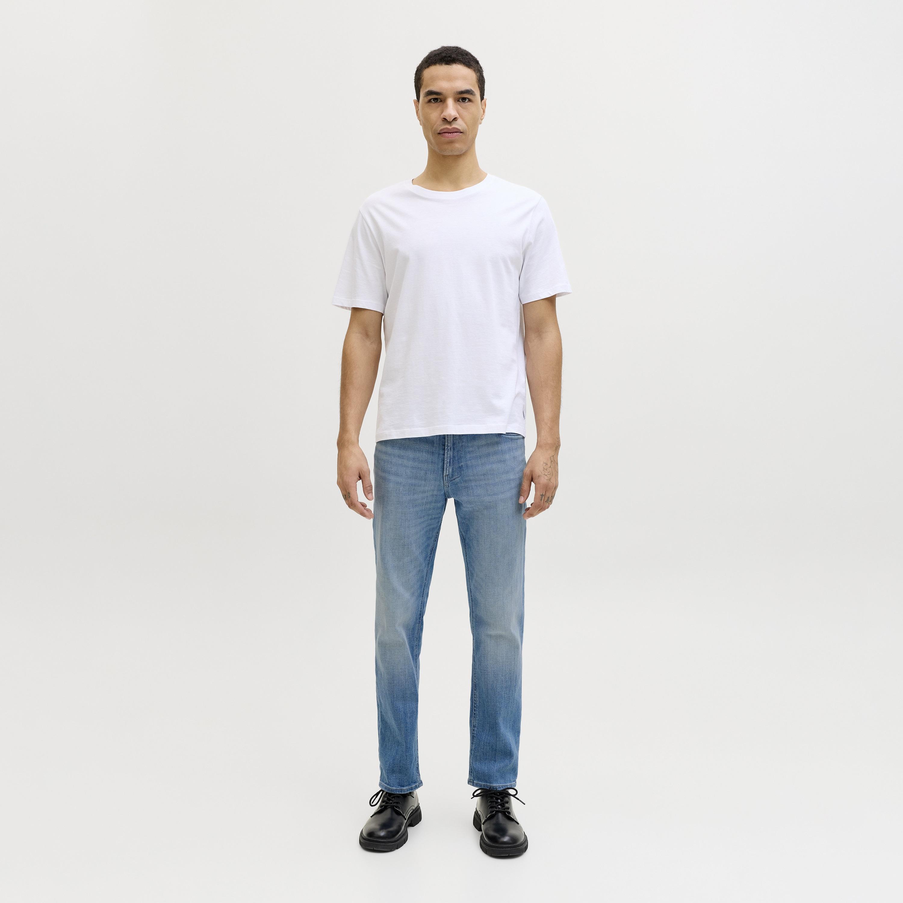 Jack & Jones Regular Fit Light Washed Mid-Rise Men's Jeans-men-clothing-bottoms-jeans-image-2