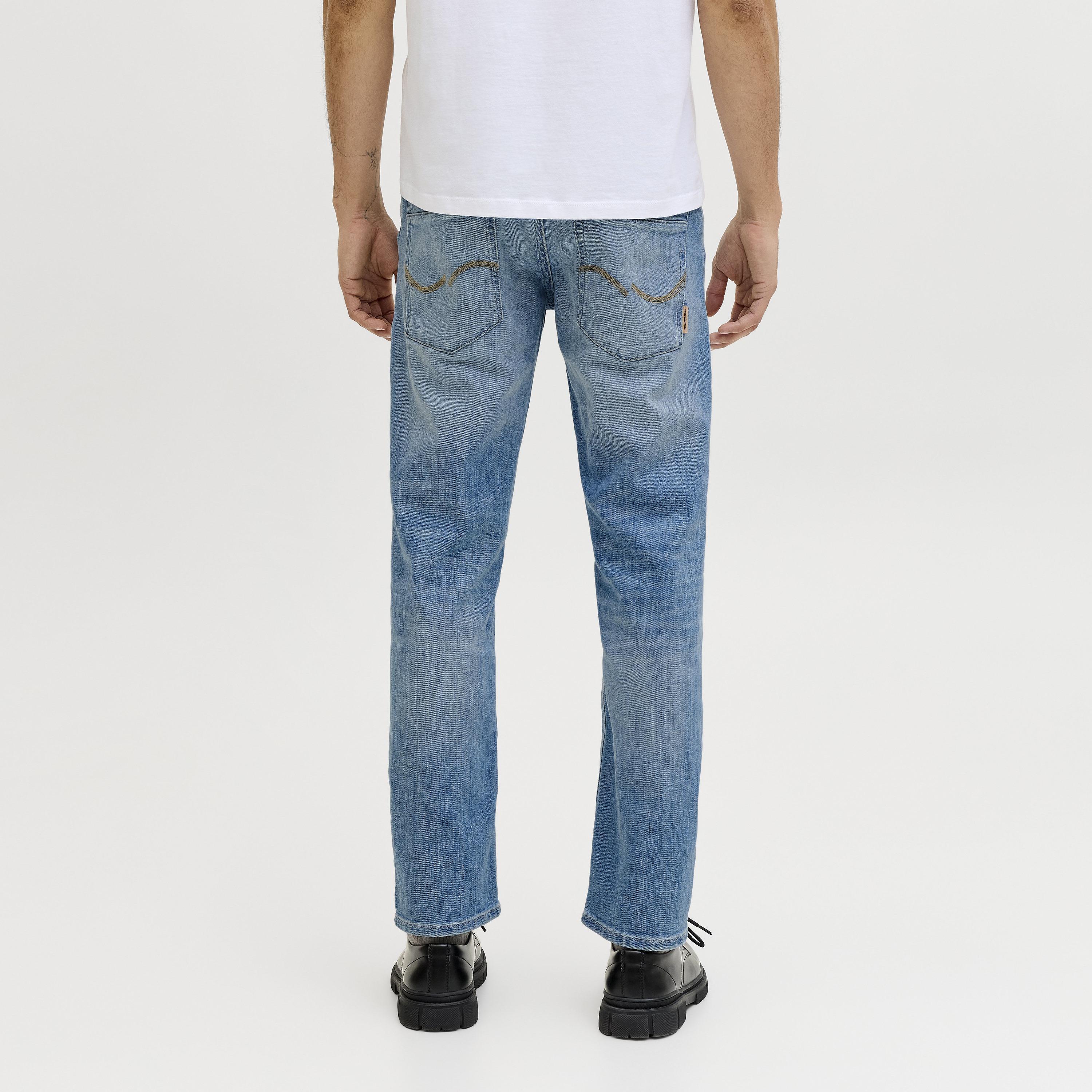 Jack & Jones Regular Fit Light Washed Mid-Rise Men's Jeans-men-clothing-bottoms-jeans-image-4