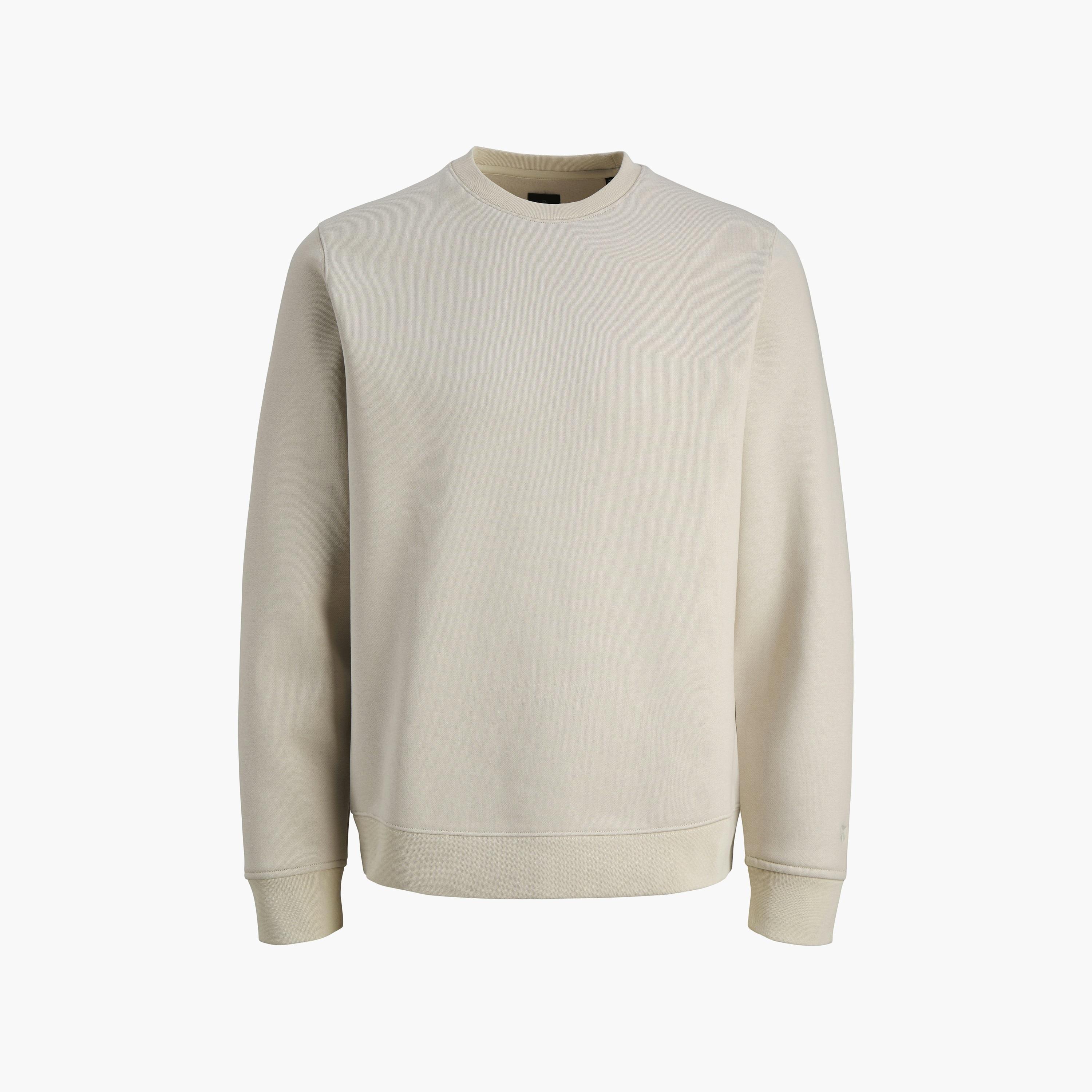 سويت شيرت رجالي جاك آند جونز سادة بياقة مستديرة وأكمام طويلة-men-winterwear-hoodiesandsweatshirts-image-5
