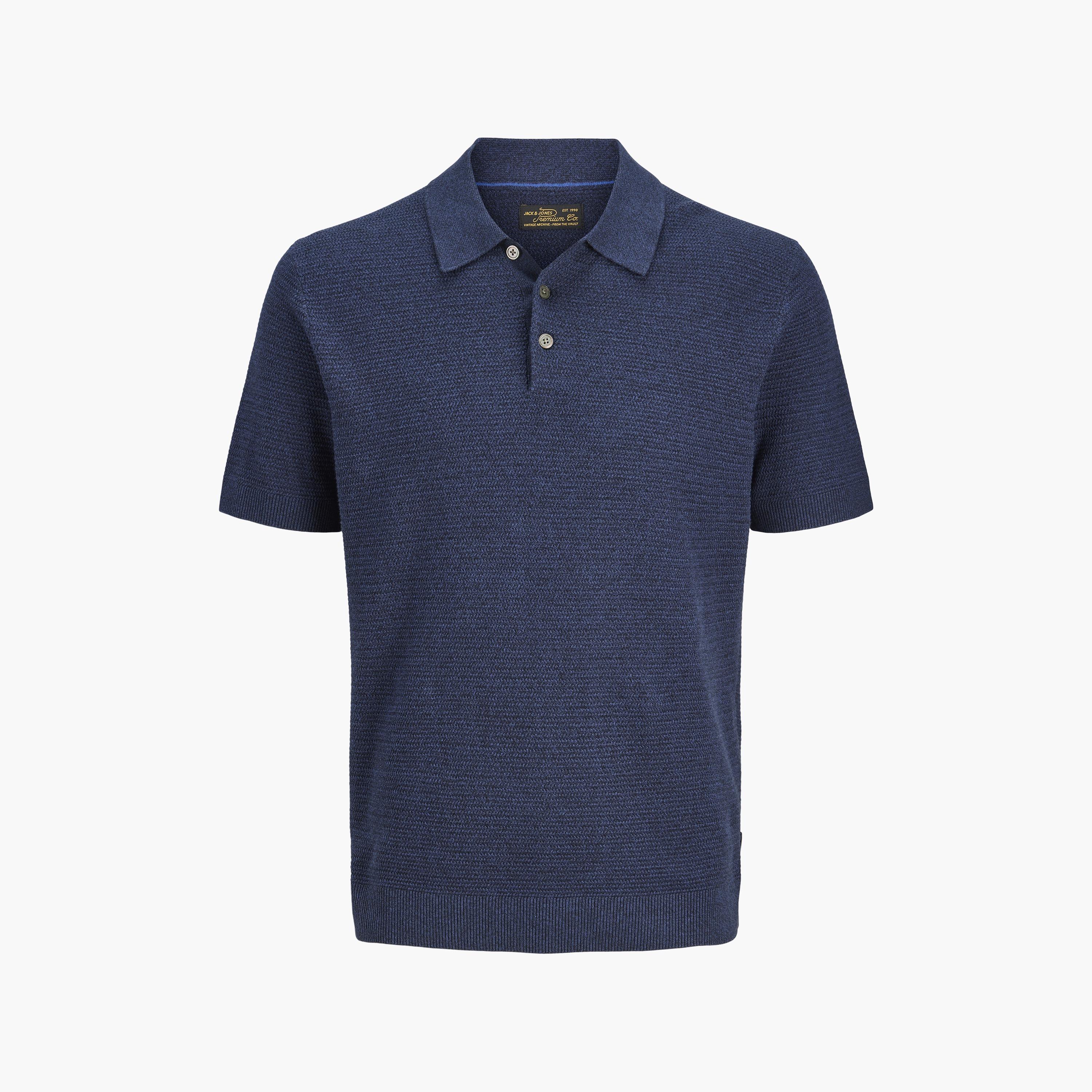 قميص بولو رجالي محبوك بأكمام قصيرة وياقة من جاك آند جونز-men-clothing-tshirtsandpolos-polos-image-7