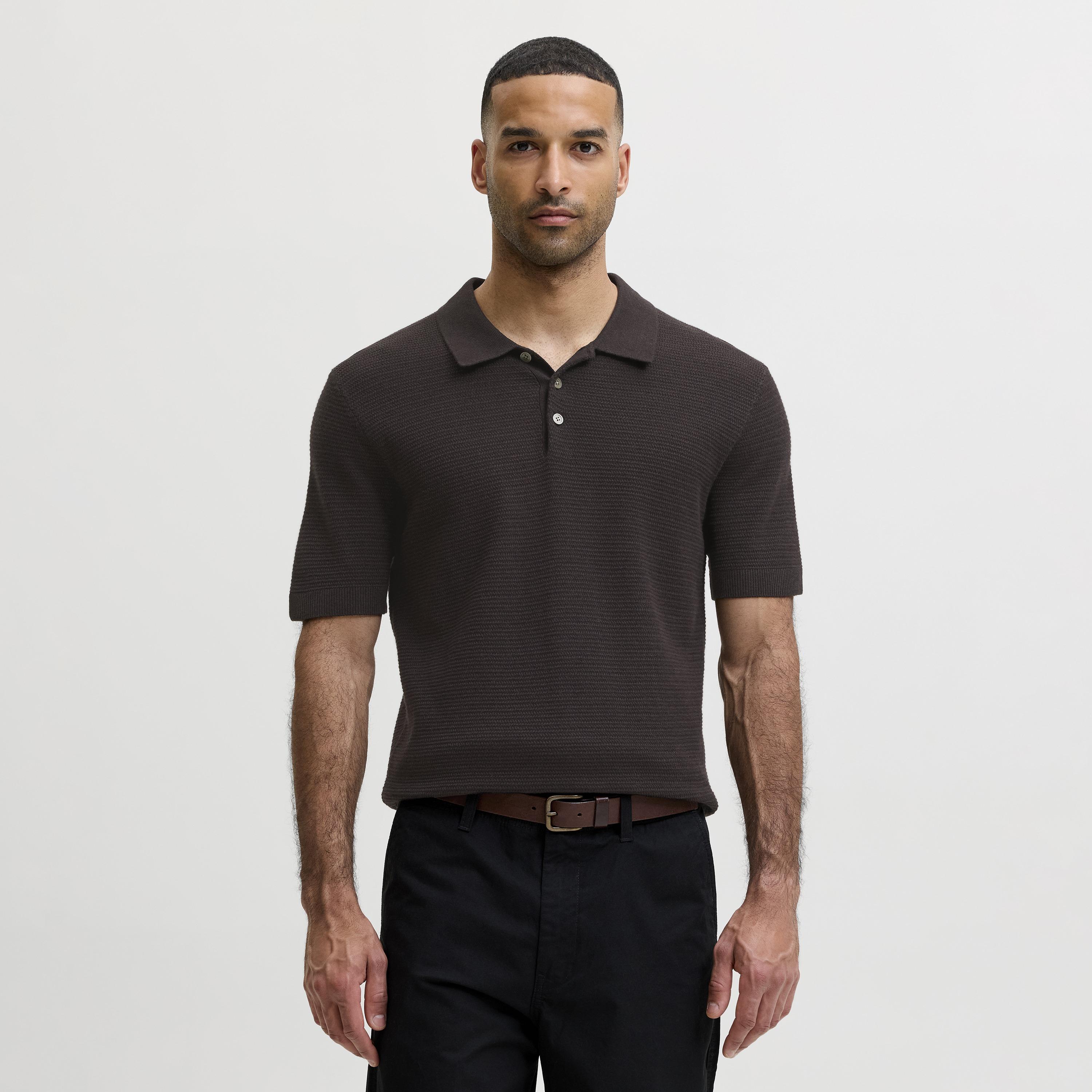 Jack & Jones Knitted Collared Short Sleeves Men's Polo T-Shirt-men-clothing-tshirtsandpolos-polos-image-1