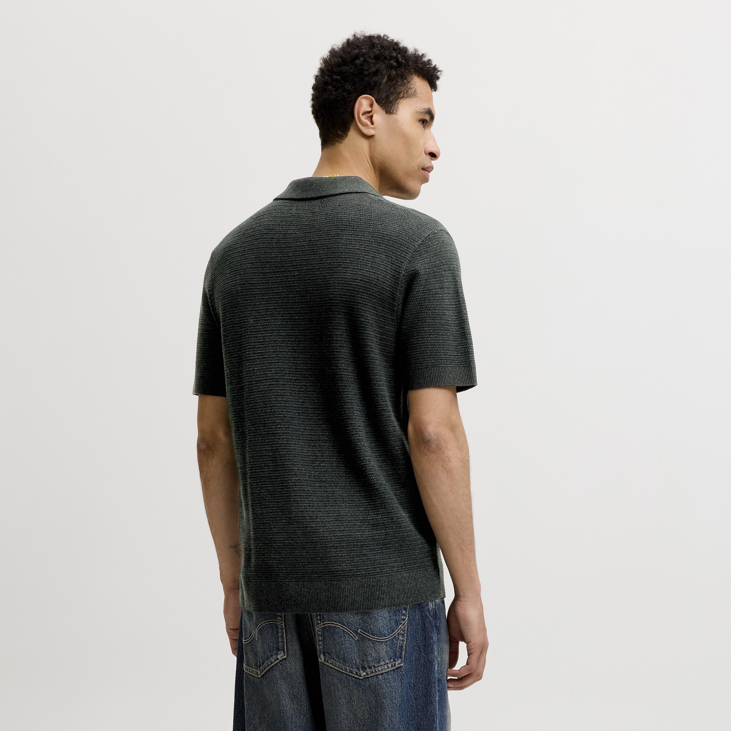 قميص بولو رجالي محبوك بأكمام قصيرة وياقة من جاك آند جونز-men-clothing-tshirtsandpolos-polos-image-4