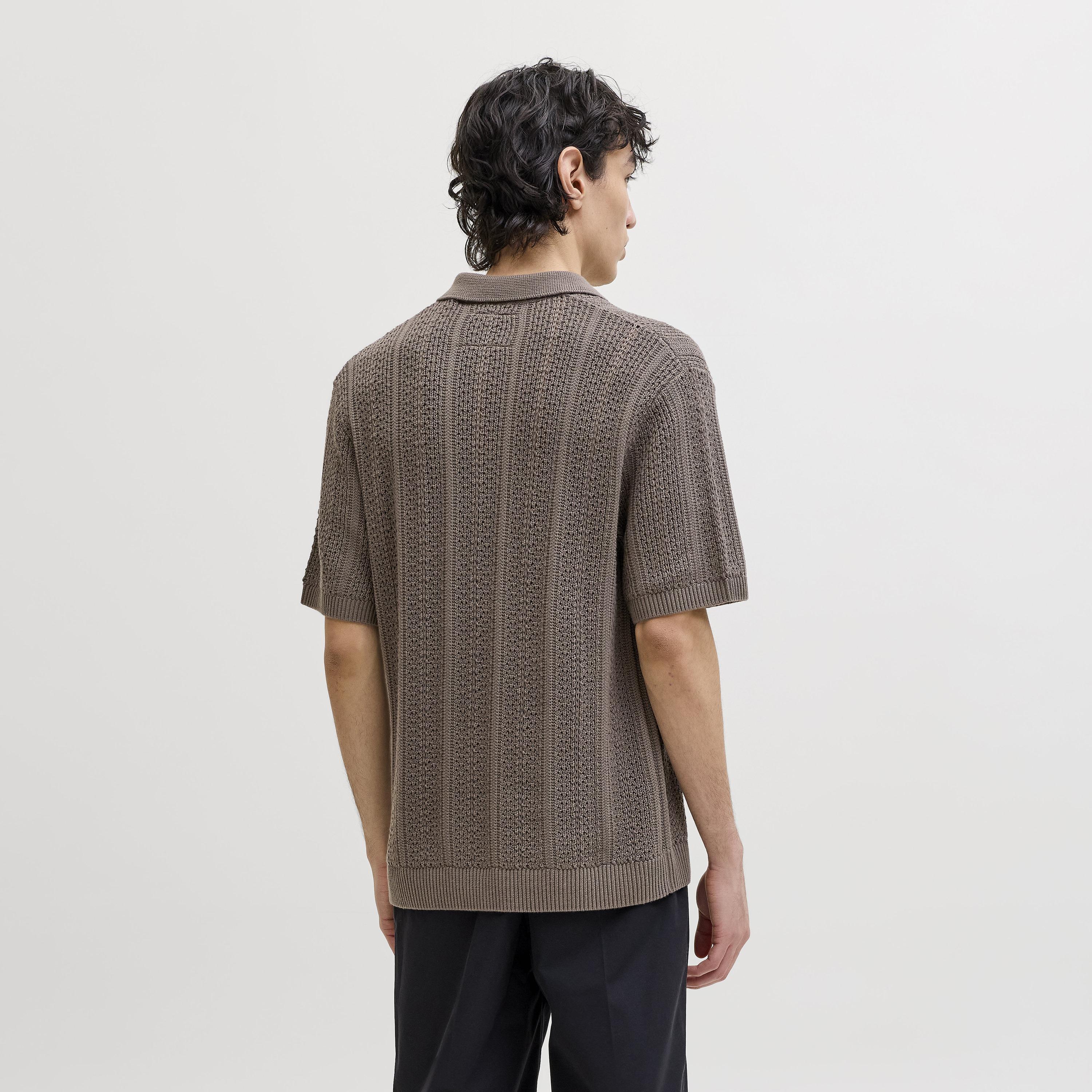 قميص بولو رجالي محبوك بأكمام قصيرة وياقة من جاك آند جونز-men-clothing-tshirtsandpolos-polos-image-4