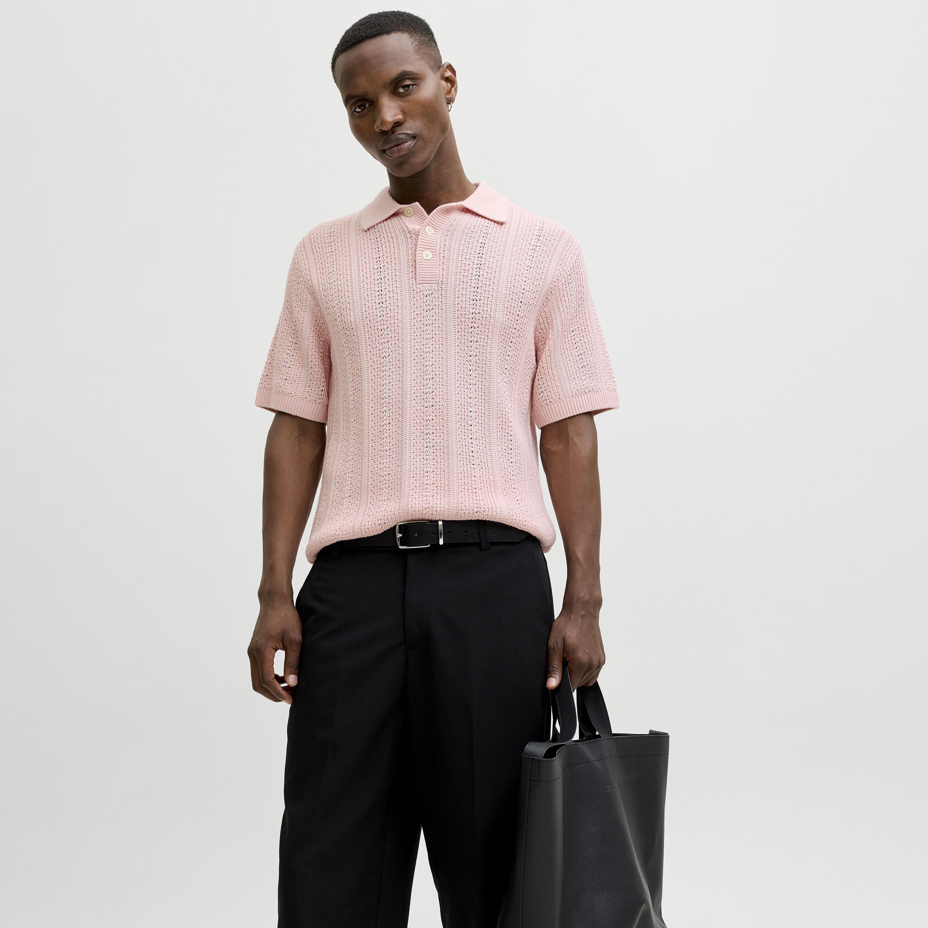 Jack & Jones Knitted Collared Short Sleeves Men's Polo T-Shirt-men-clothing-tshirtsandpolos-polos-image-9