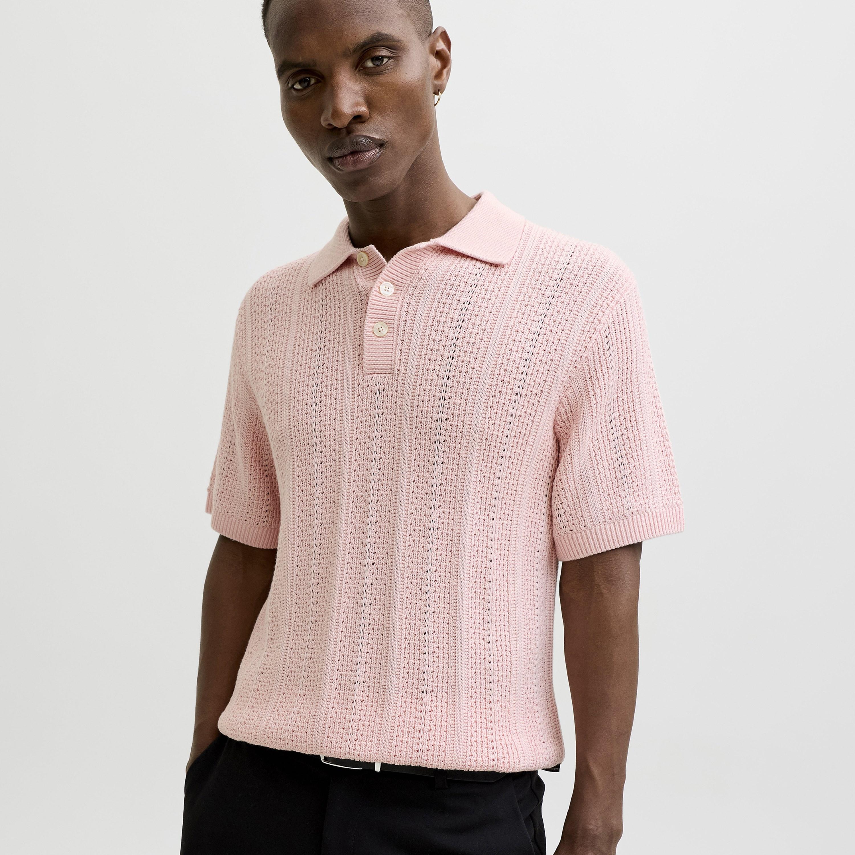 Jack & Jones Knitted Collared Short Sleeves Men's Polo T-Shirt-men-clothing-tshirtsandpolos-polos-image-11